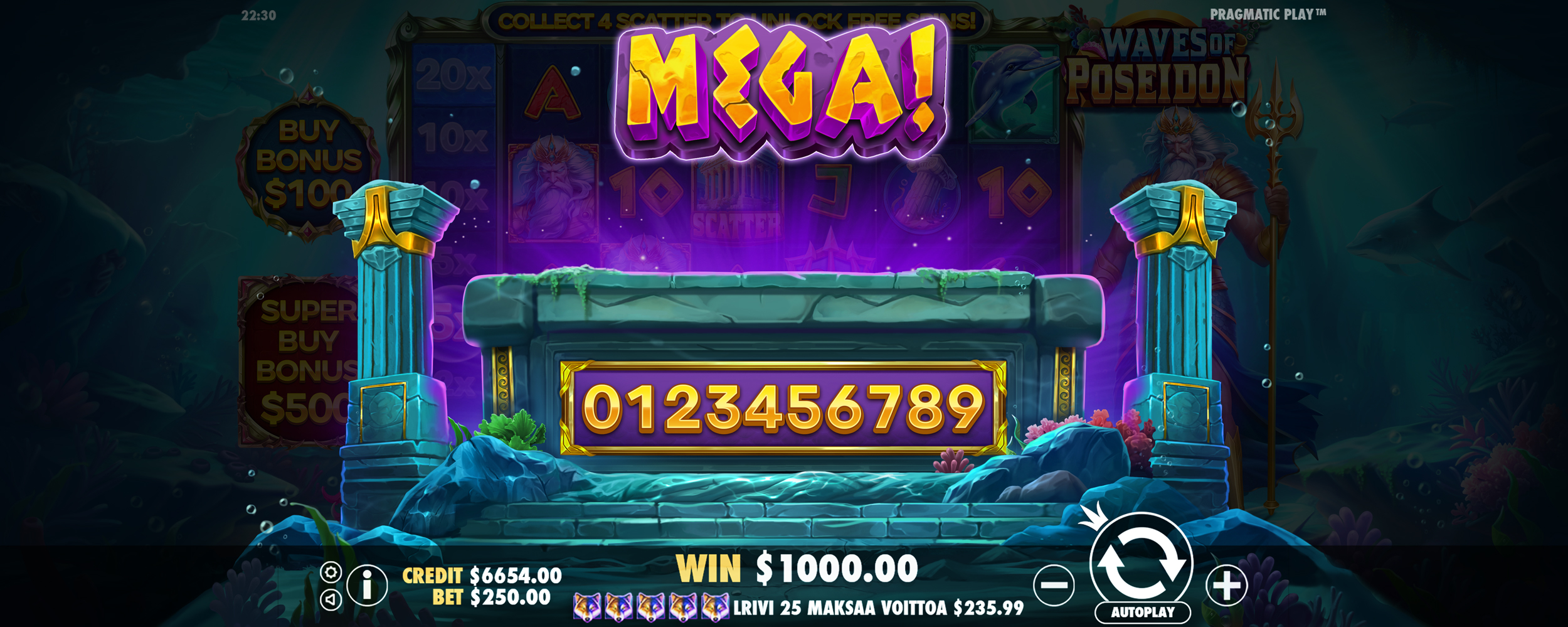 Waves of Poseidon - Big win 1
