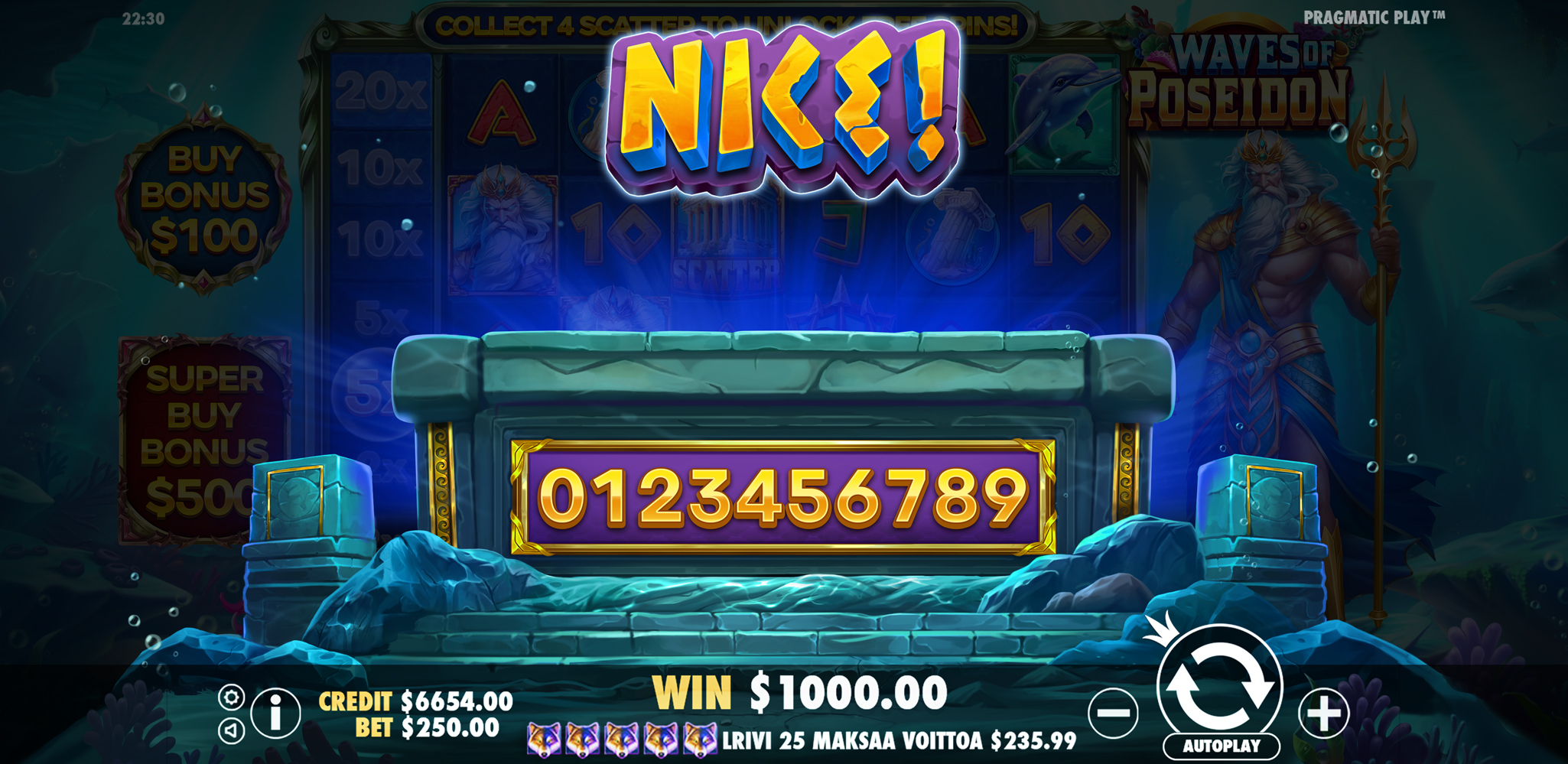 Waves of Poseidon - Big win 4