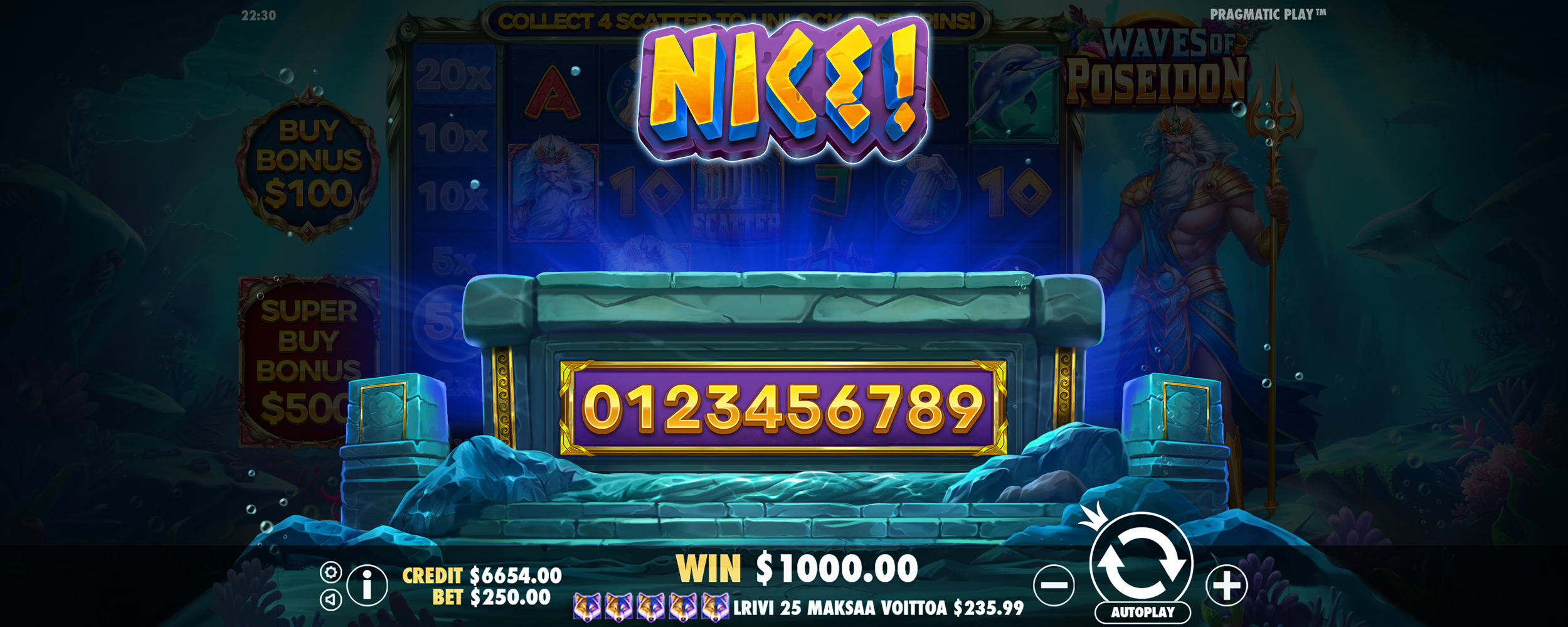 Waves of Poseidon - Big win 3
