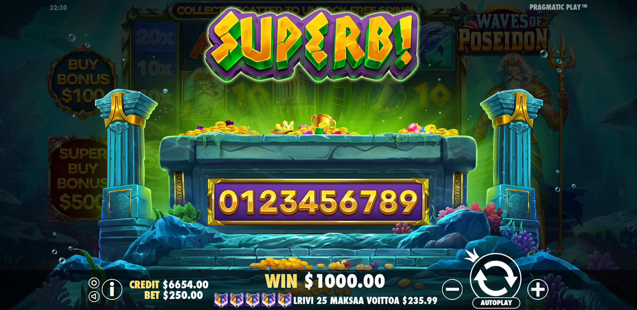 Waves of Poseidon - Big win 8