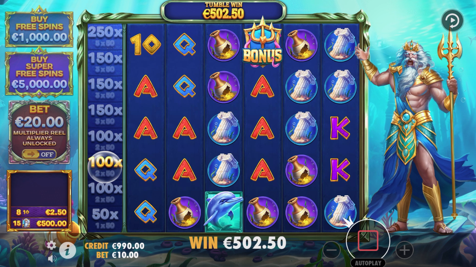 Waves of Poseidon - Big win 9