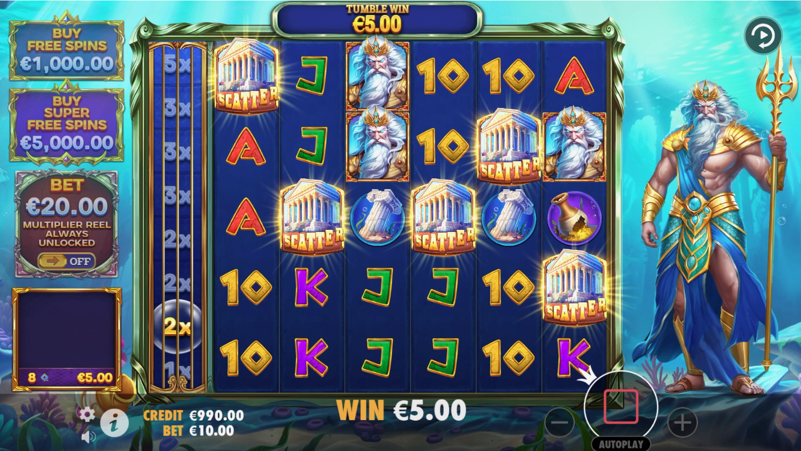 Waves of Poseidon - Free spins 5