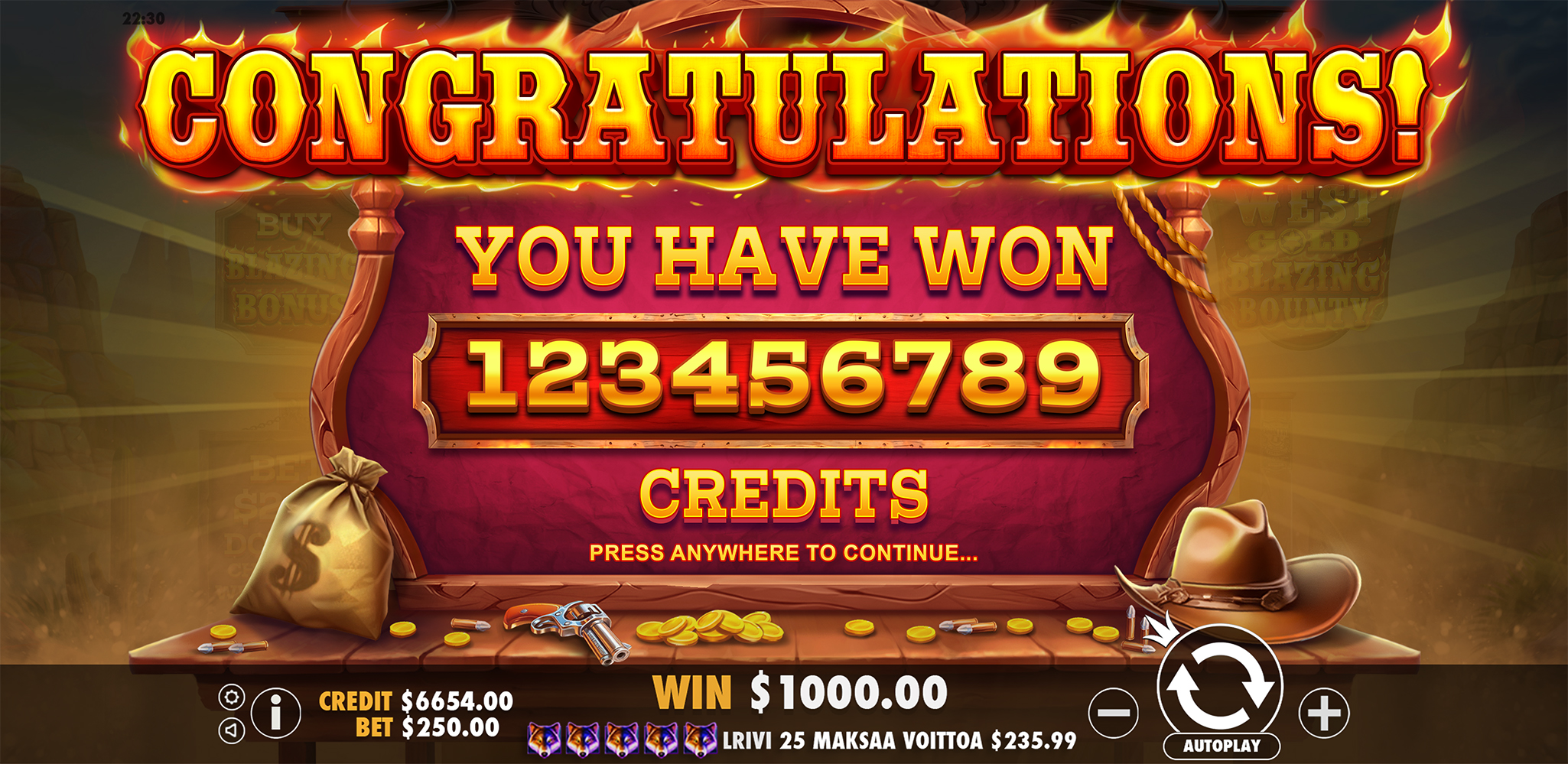 Wild West Gold Blazing Bounty - Banner 1
