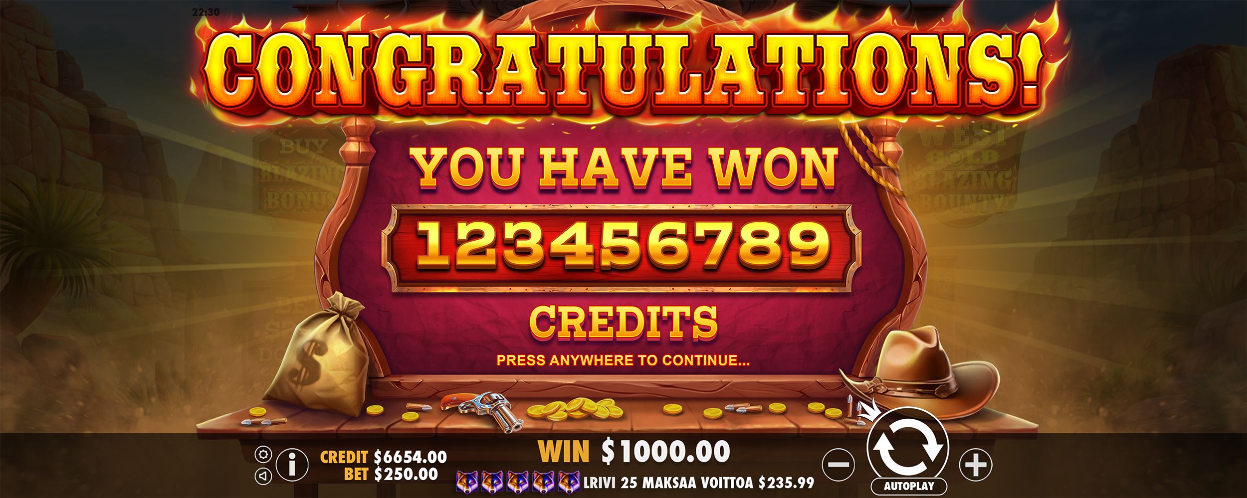 Wild West Gold Blazing Bounty - Banner 2