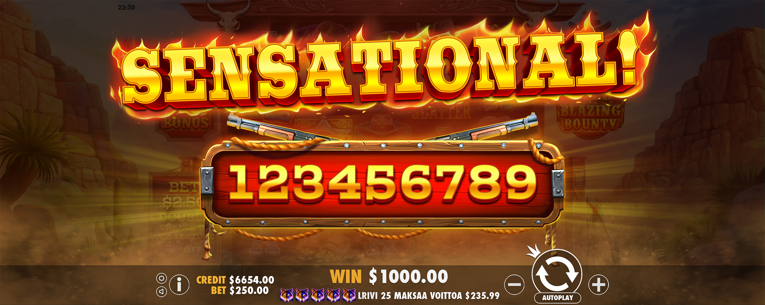 Wild West Gold Blazing Bounty - Big win 2