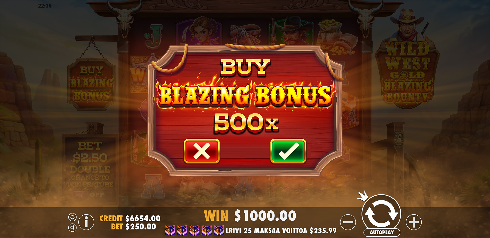 Wild West Gold Blazing Bounty - Buy bonus 1