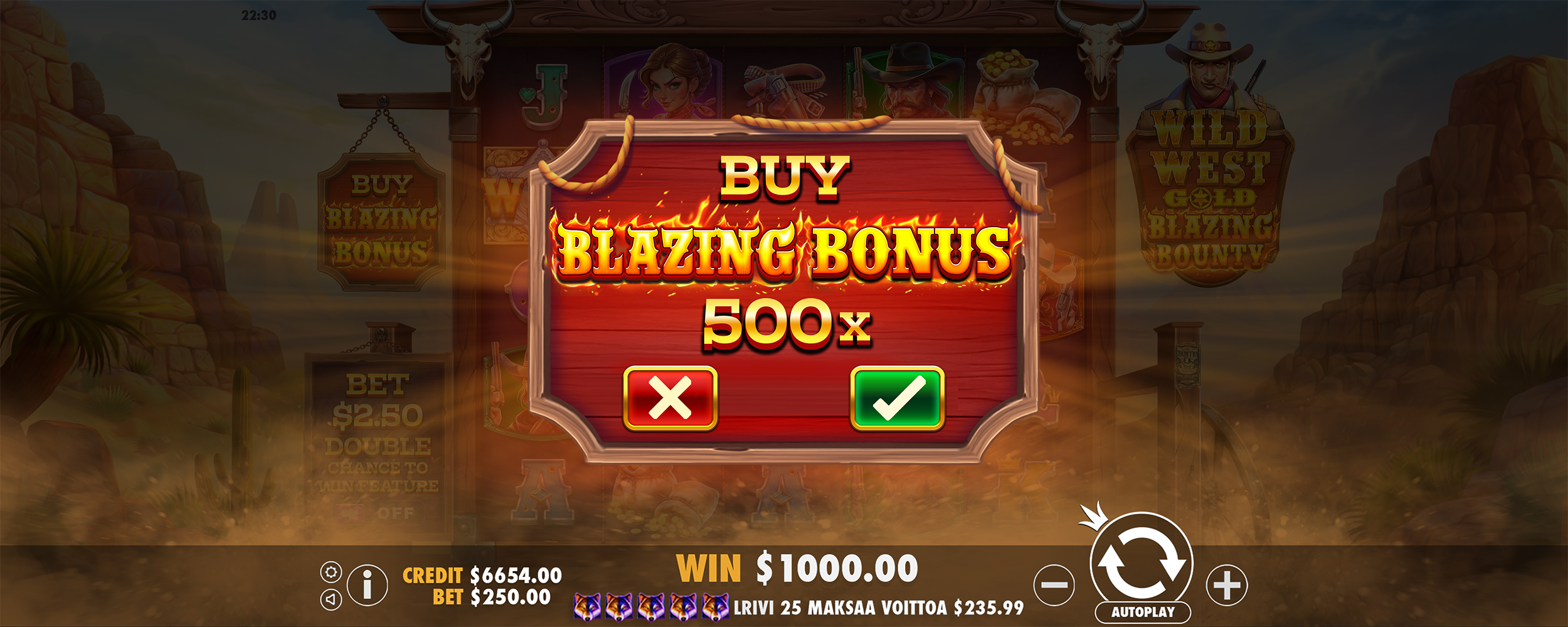 Wild West Gold Blazing Bounty - Buy bonus 2