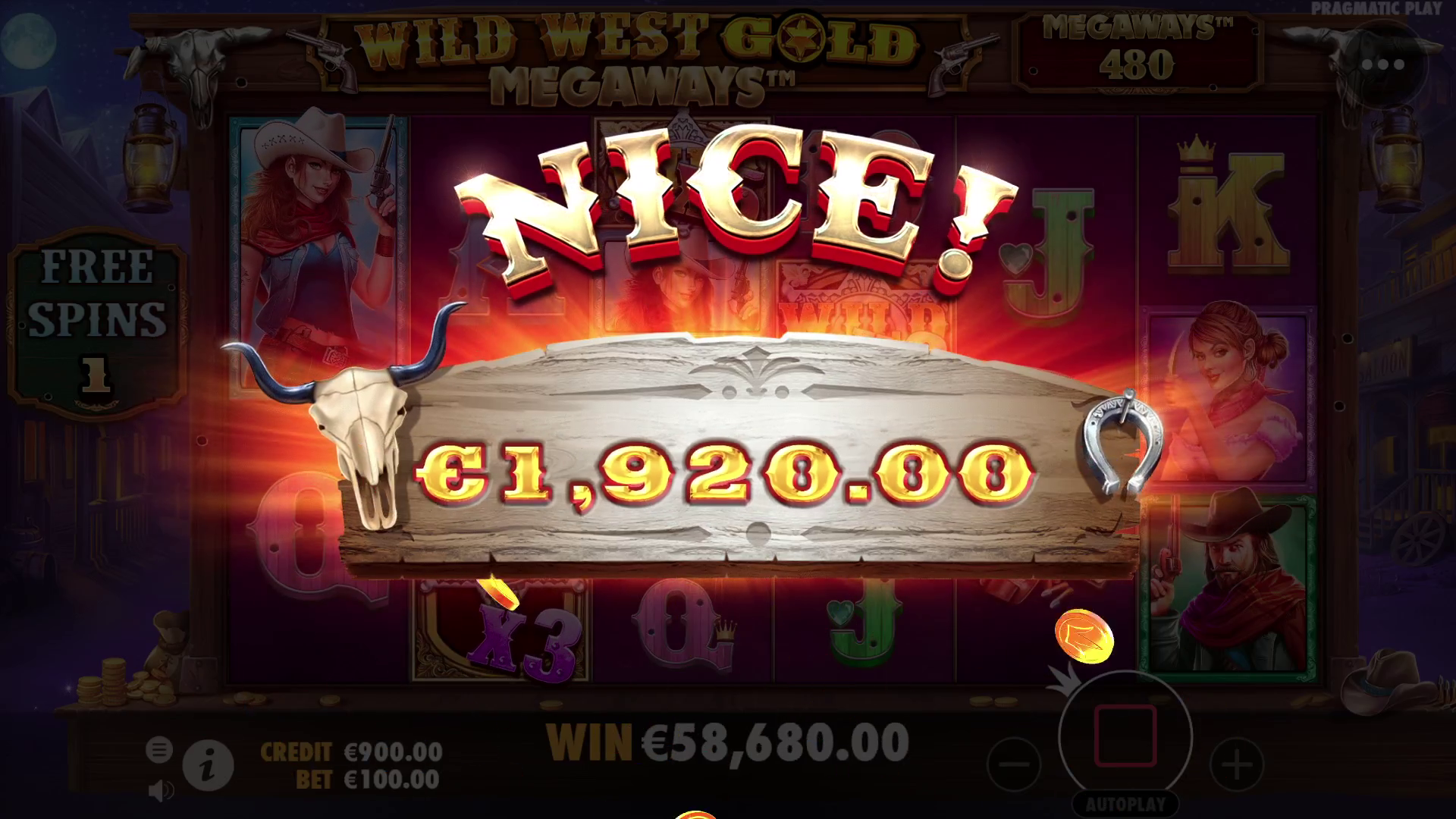 Wild West Gold Megaways - Big win 3