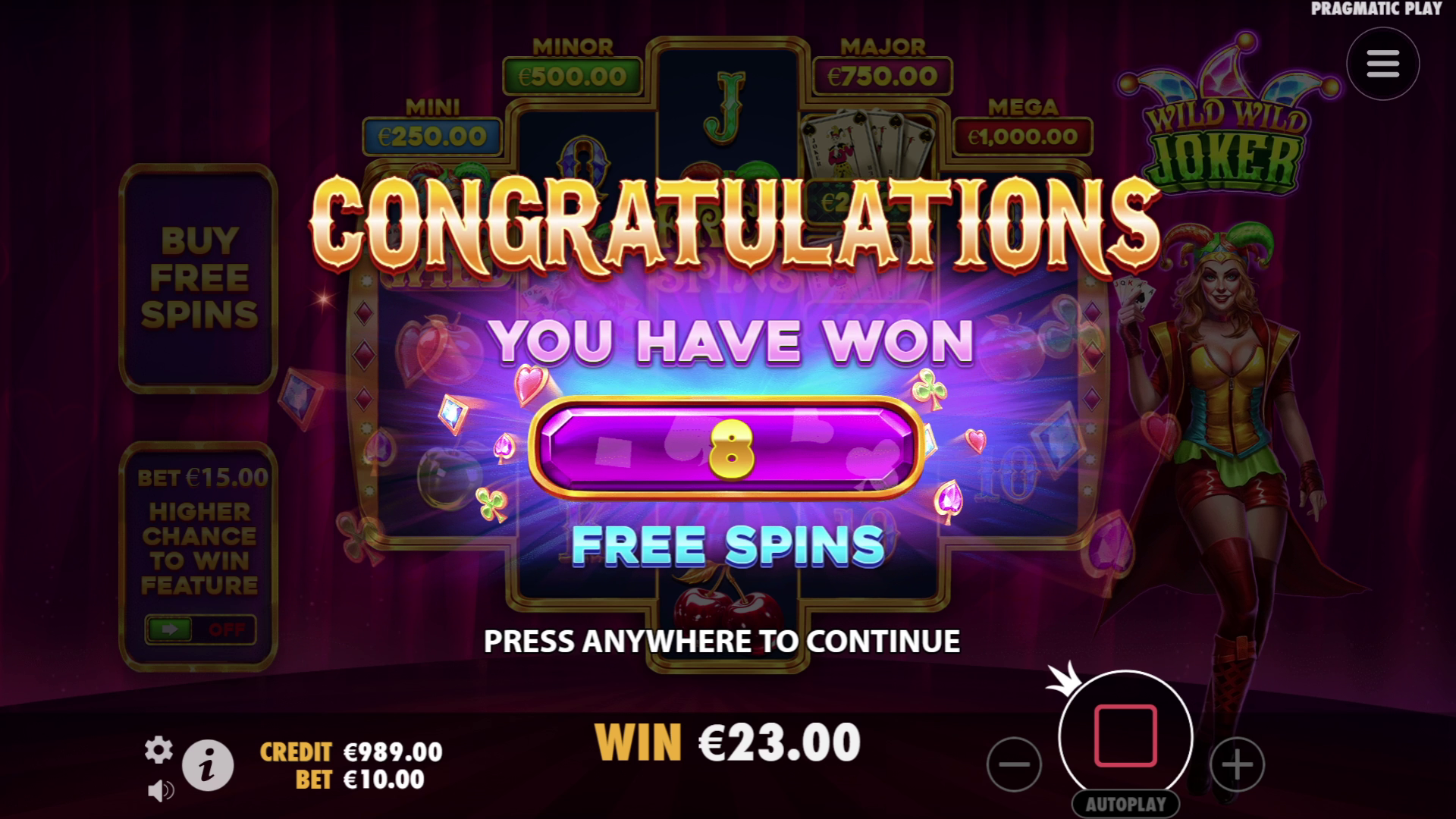Wild Wild Joker - Free spins 1