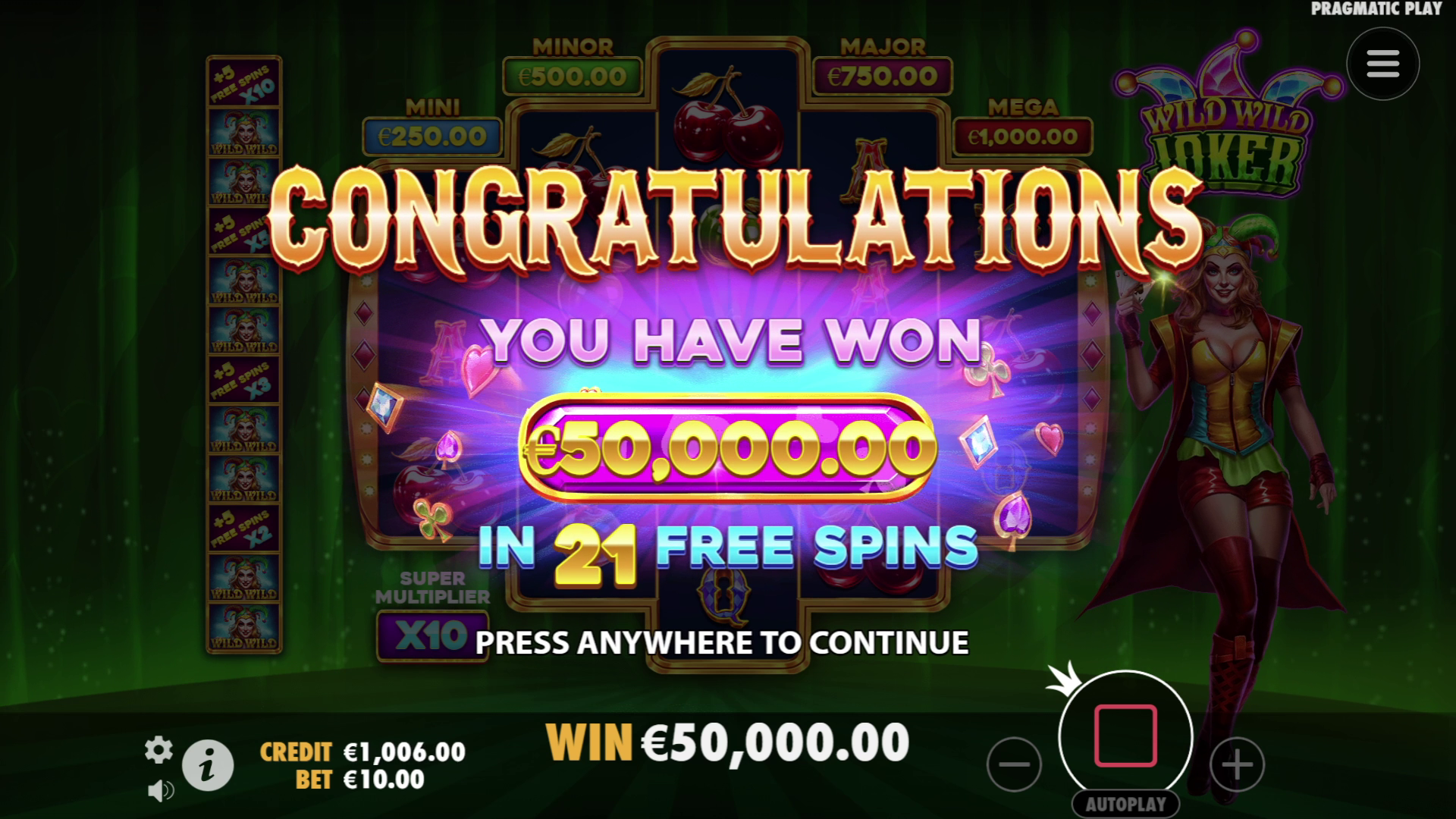 Wild Wild Joker - Free spins 2