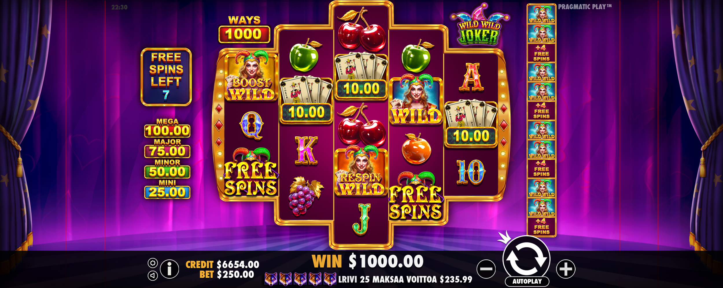 Wild Wild Joker - Free spins 3