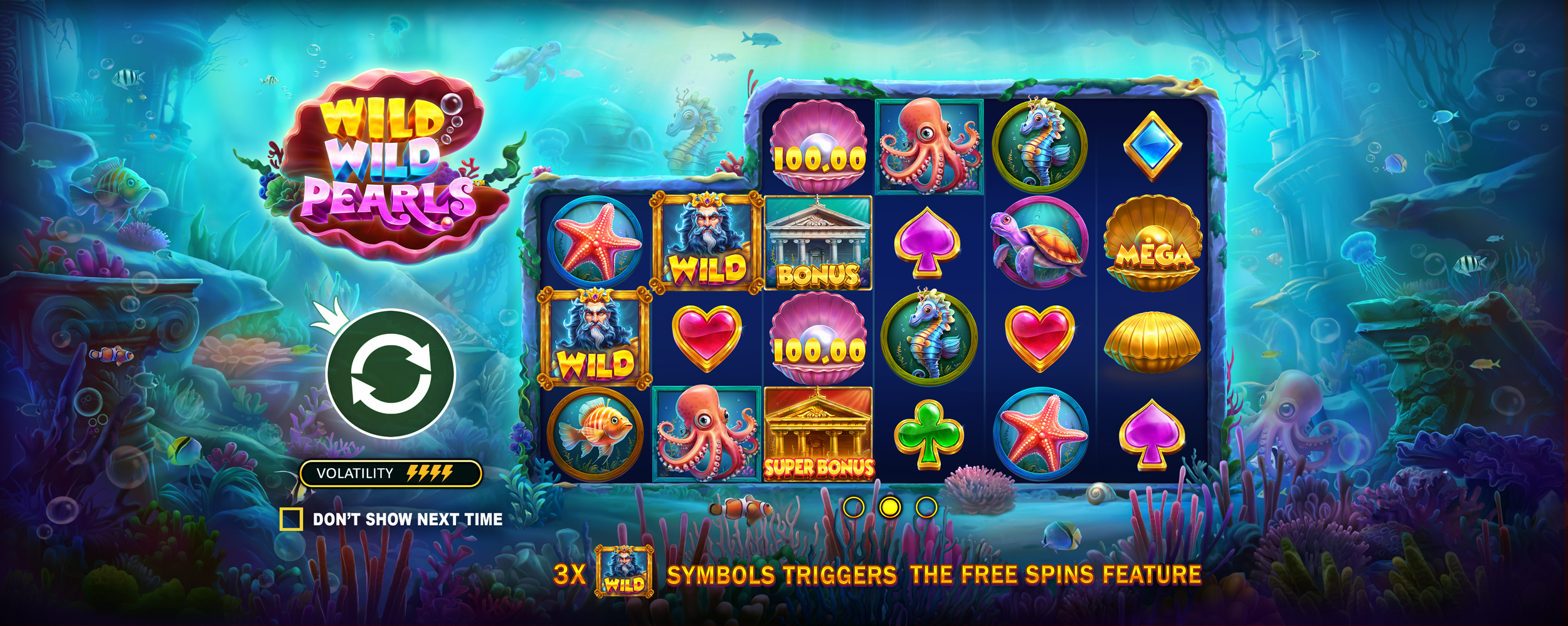 Wild Wild Pearls - Start screen