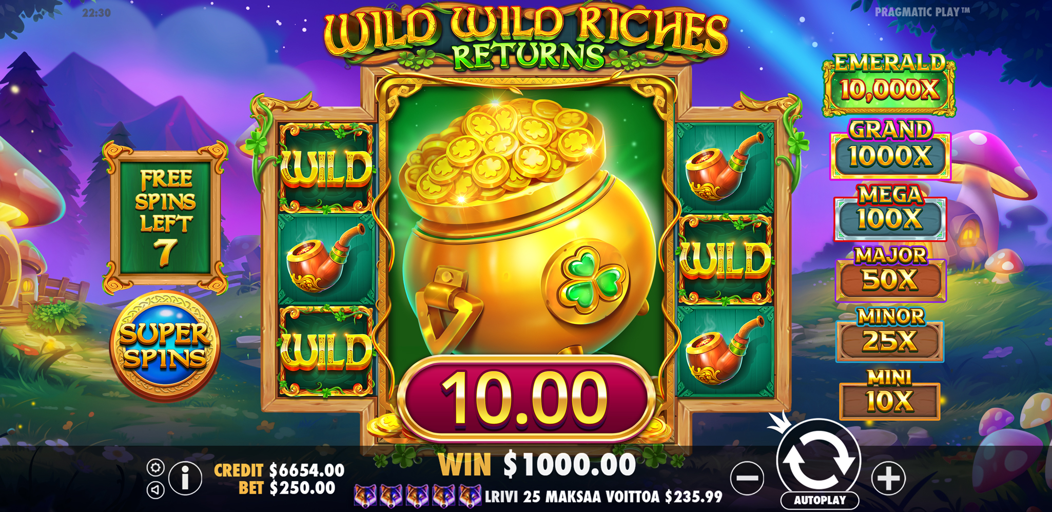 Wild Wild Riches Returns - Free spins 6
