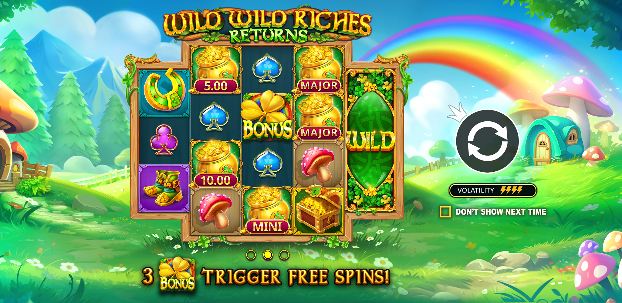 Wild Wild Riches Returns - Start screen 1