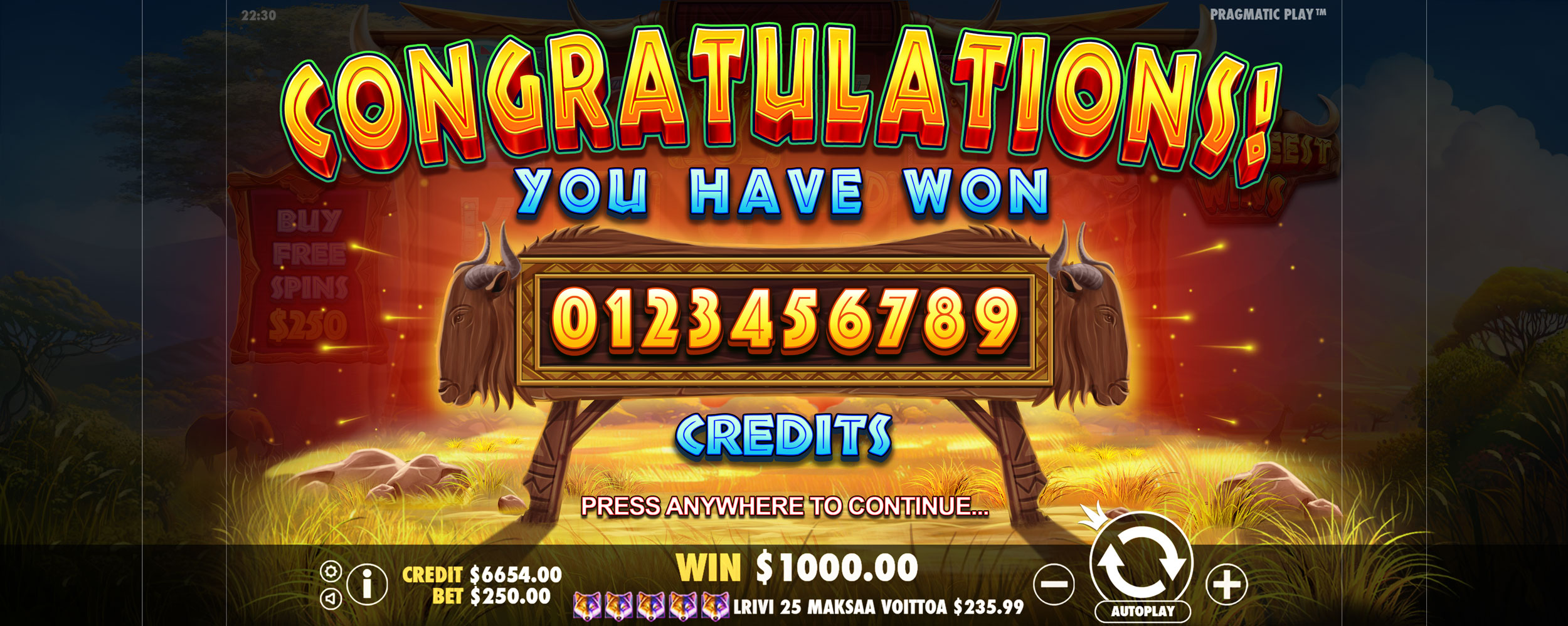 Wild Wildebeest Wins - Banner