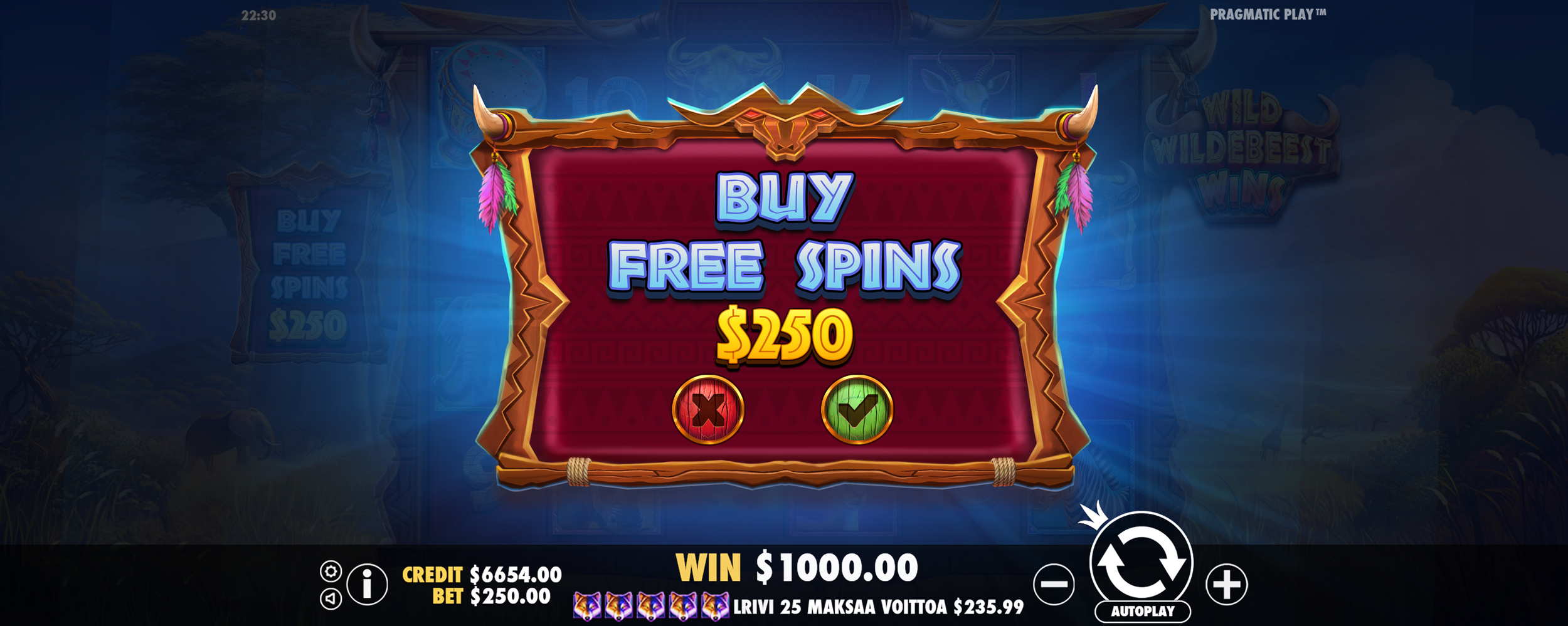 Wild Wildebeest Wins - Buy bonus