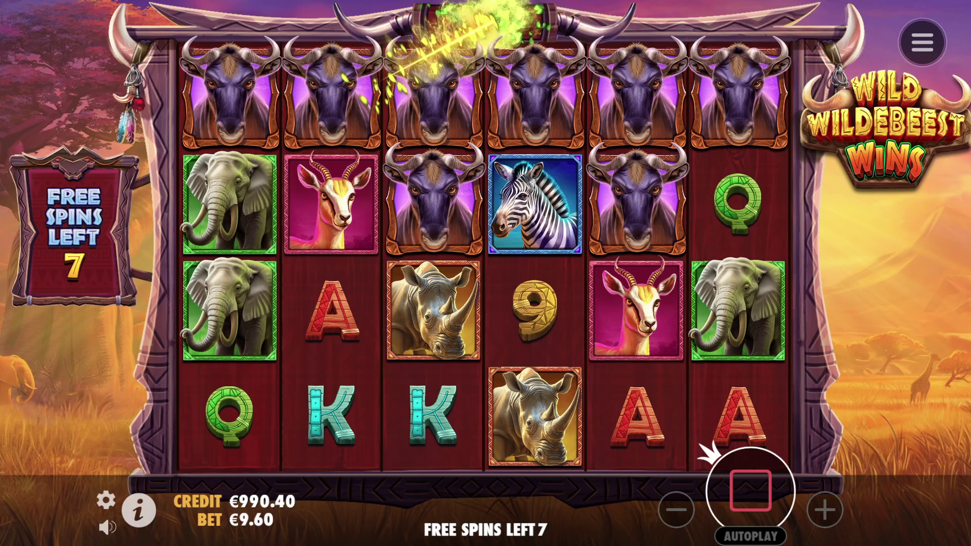 Wild Wildebeest Wins - Free spins 4