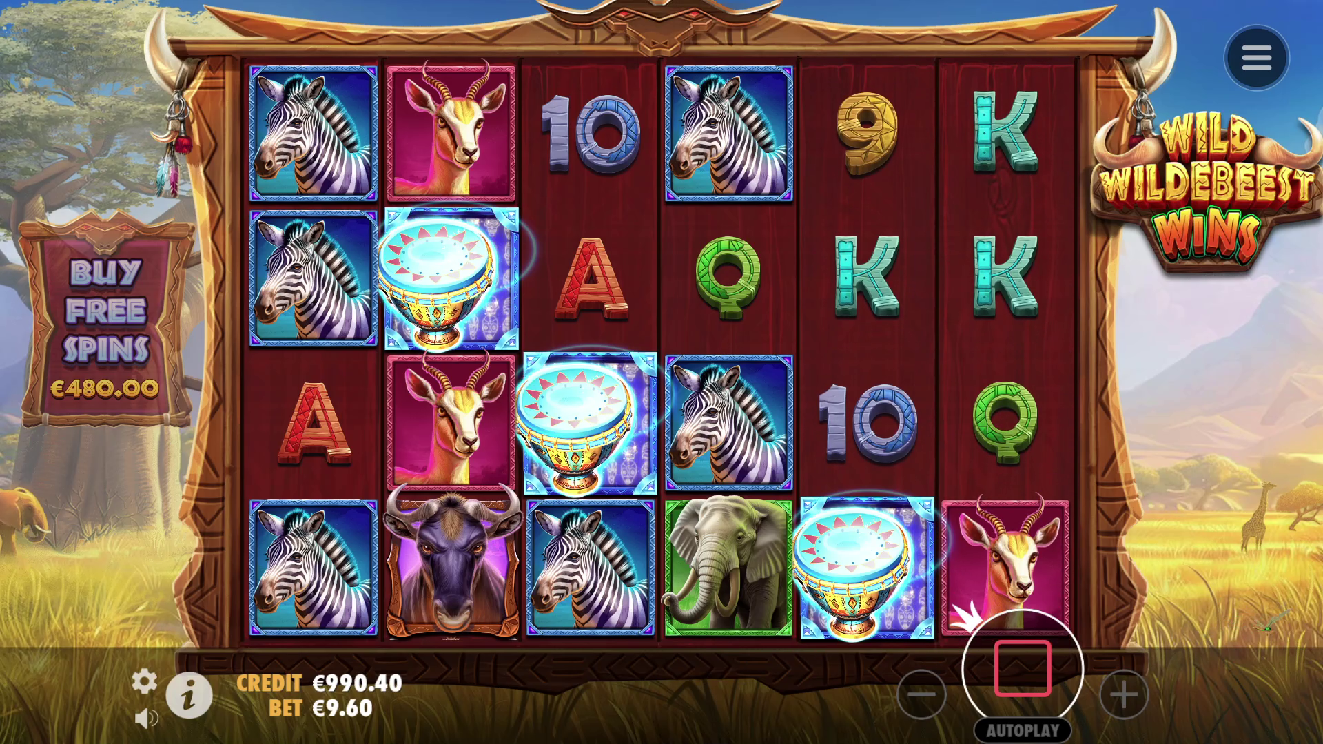 Wild Wildebeest Wins - Free spins 5