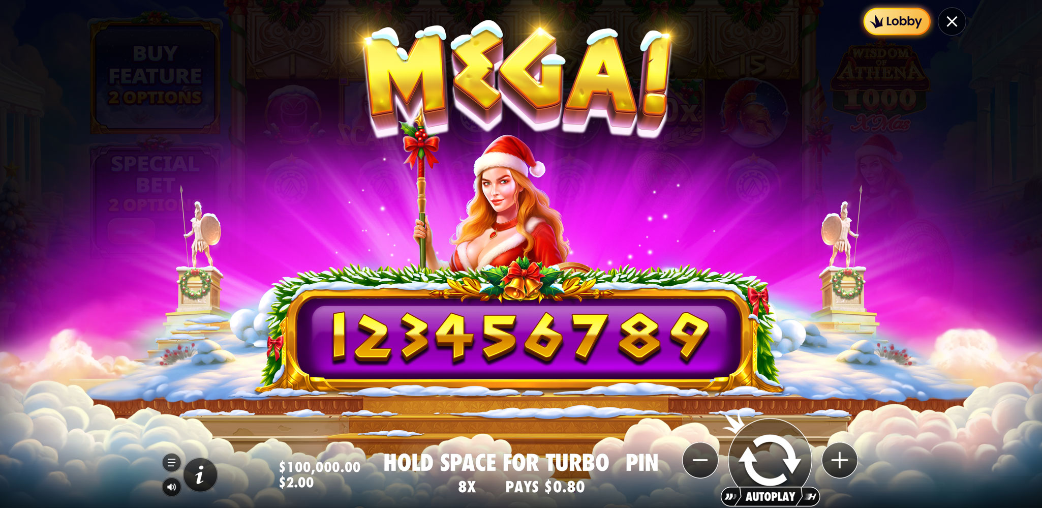 Wisdom of Athena 1000 Xmas - Big win 1