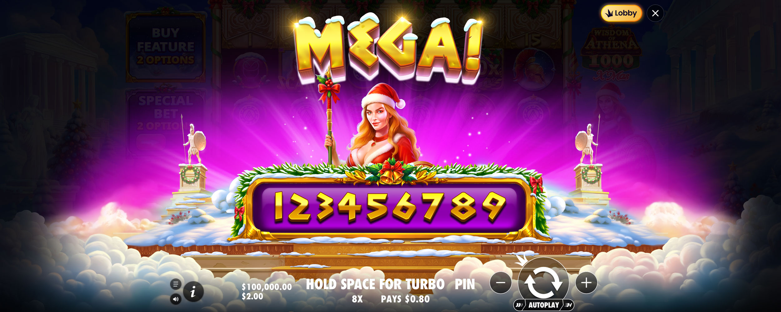 Wisdom of Athena 1000 Xmas - Big win 2