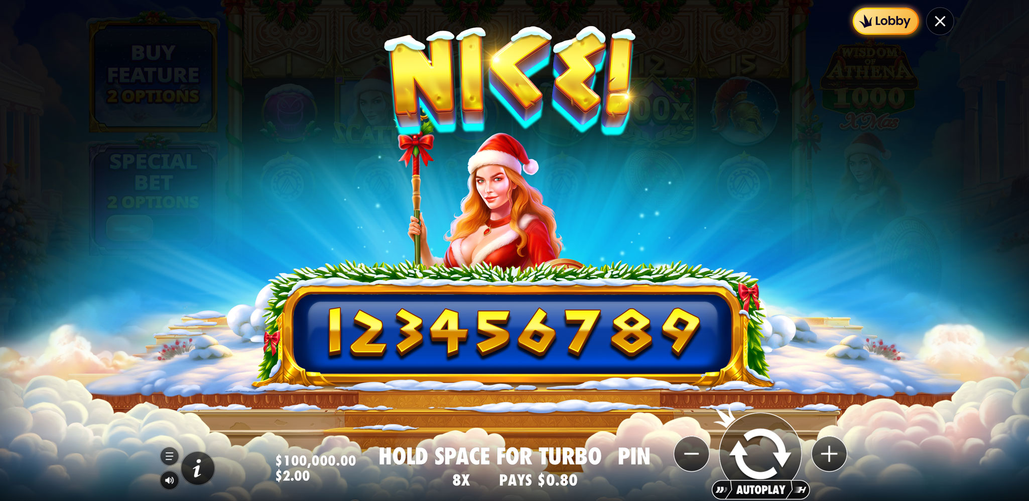 Wisdom of Athena 1000 Xmas - Big win 3