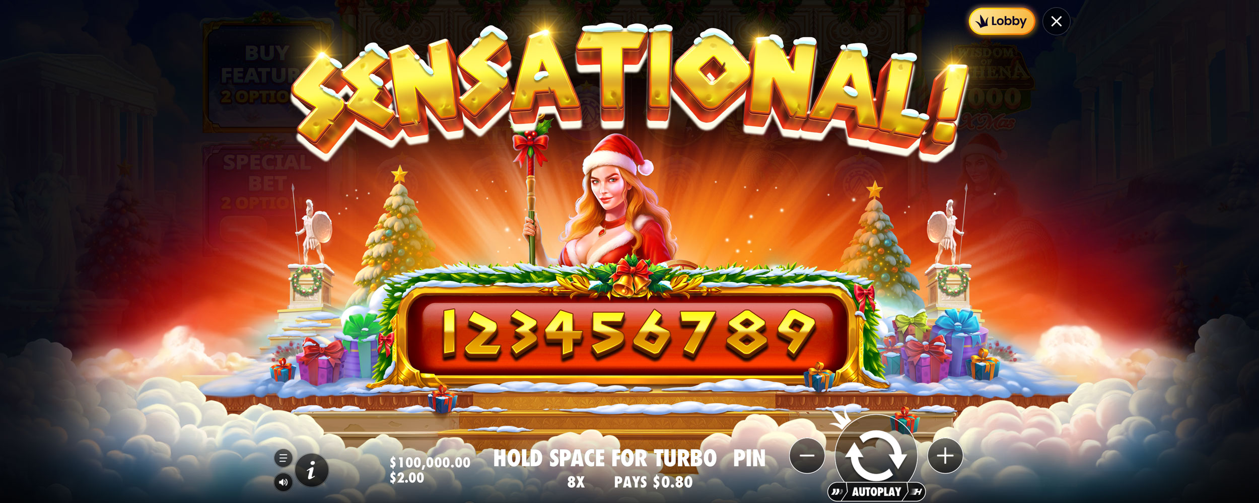 Wisdom of Athena 1000 Xmas - Big win 6