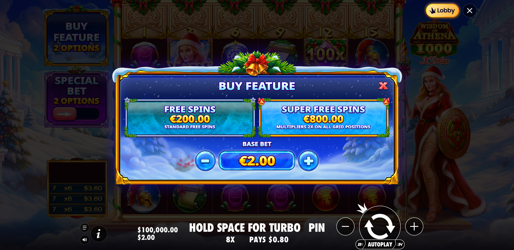 Wisdom of Athena 1000 Xmas - Buy bonus 1