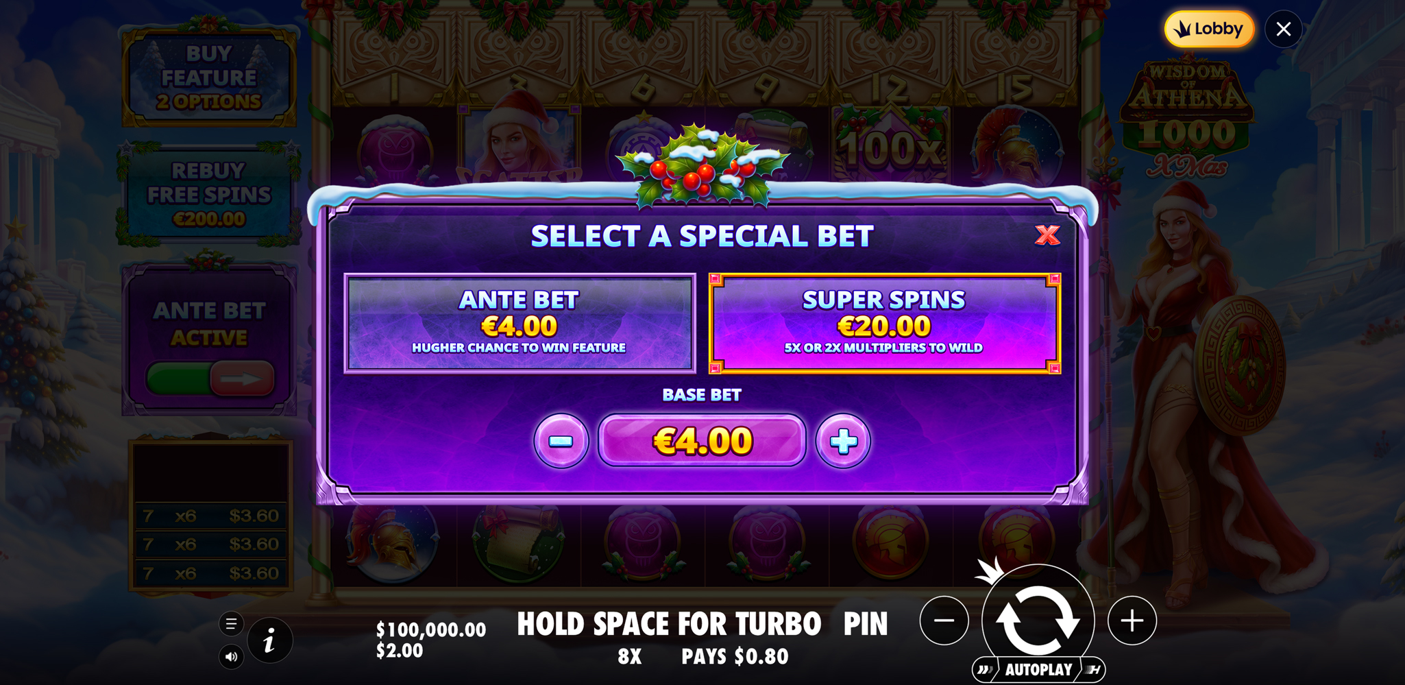 Wisdom of Athena 1000 Xmas - Buy bonus 11