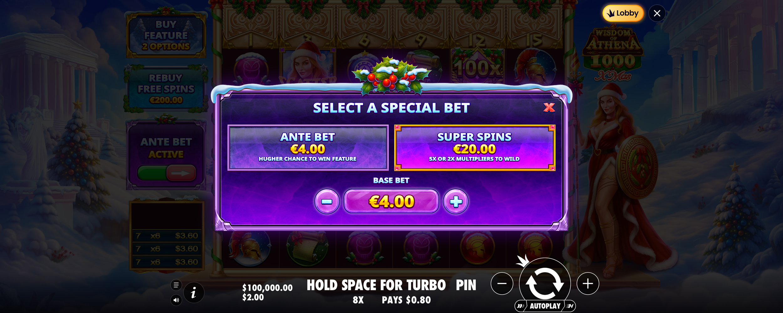 Wisdom of Athena 1000 Xmas - Buy bonus 12