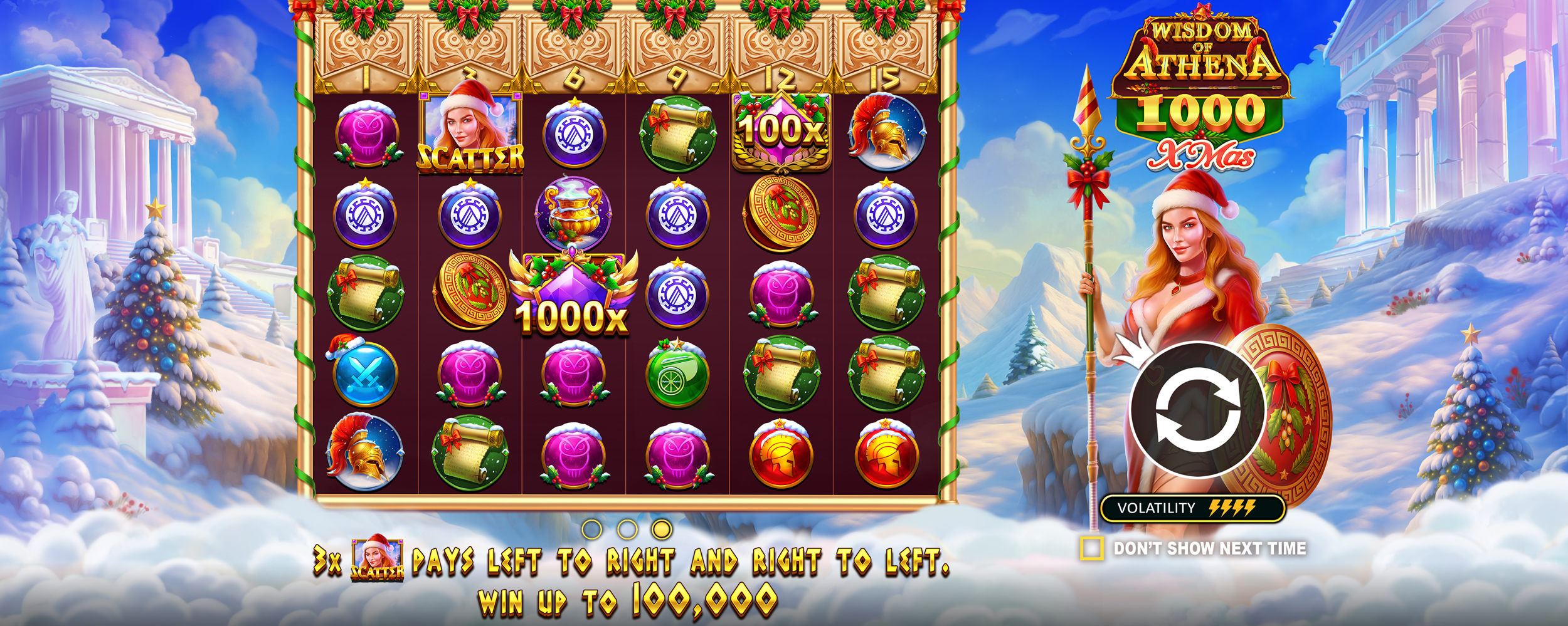 Wisdom of Athena 1000 Xmas - Start screen 2