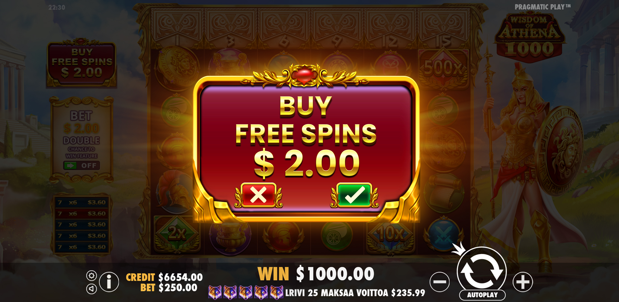 Wisdom of Athena 1000 - Buy bonus 1