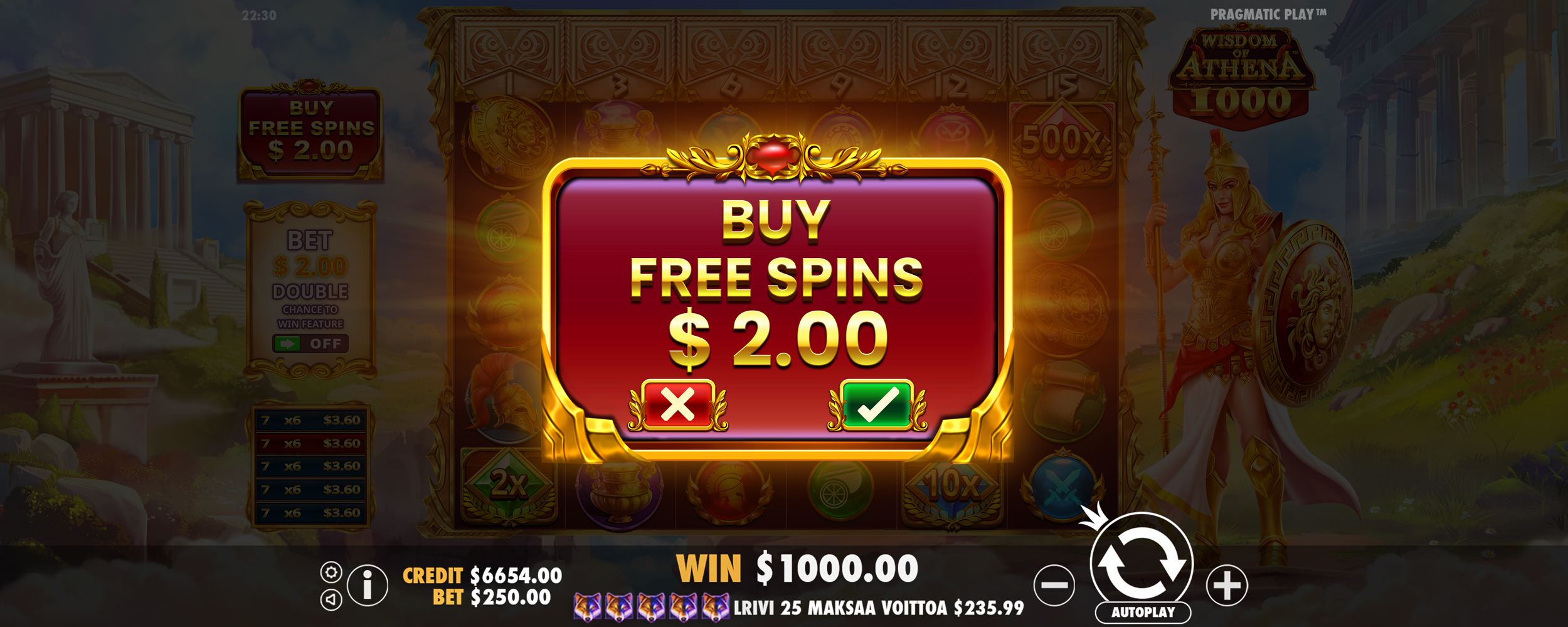 Wisdom of Athena 1000 - Buy bonus 2
