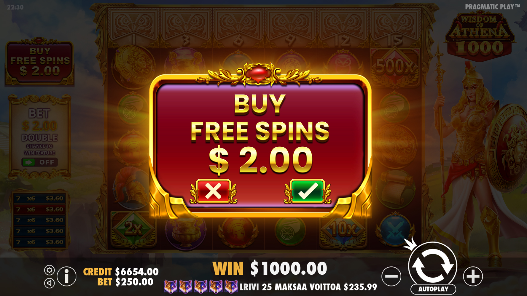 Wisdom of Athena 1000 - Buy bonus 3