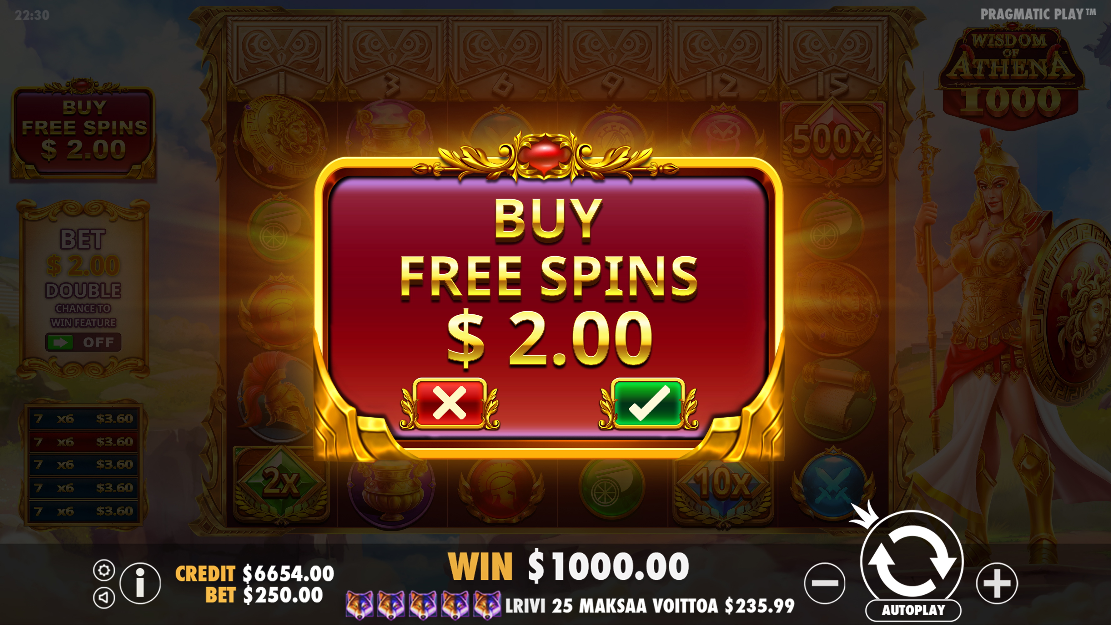 Wisdom of Athena 1000 - Buy bonus 4