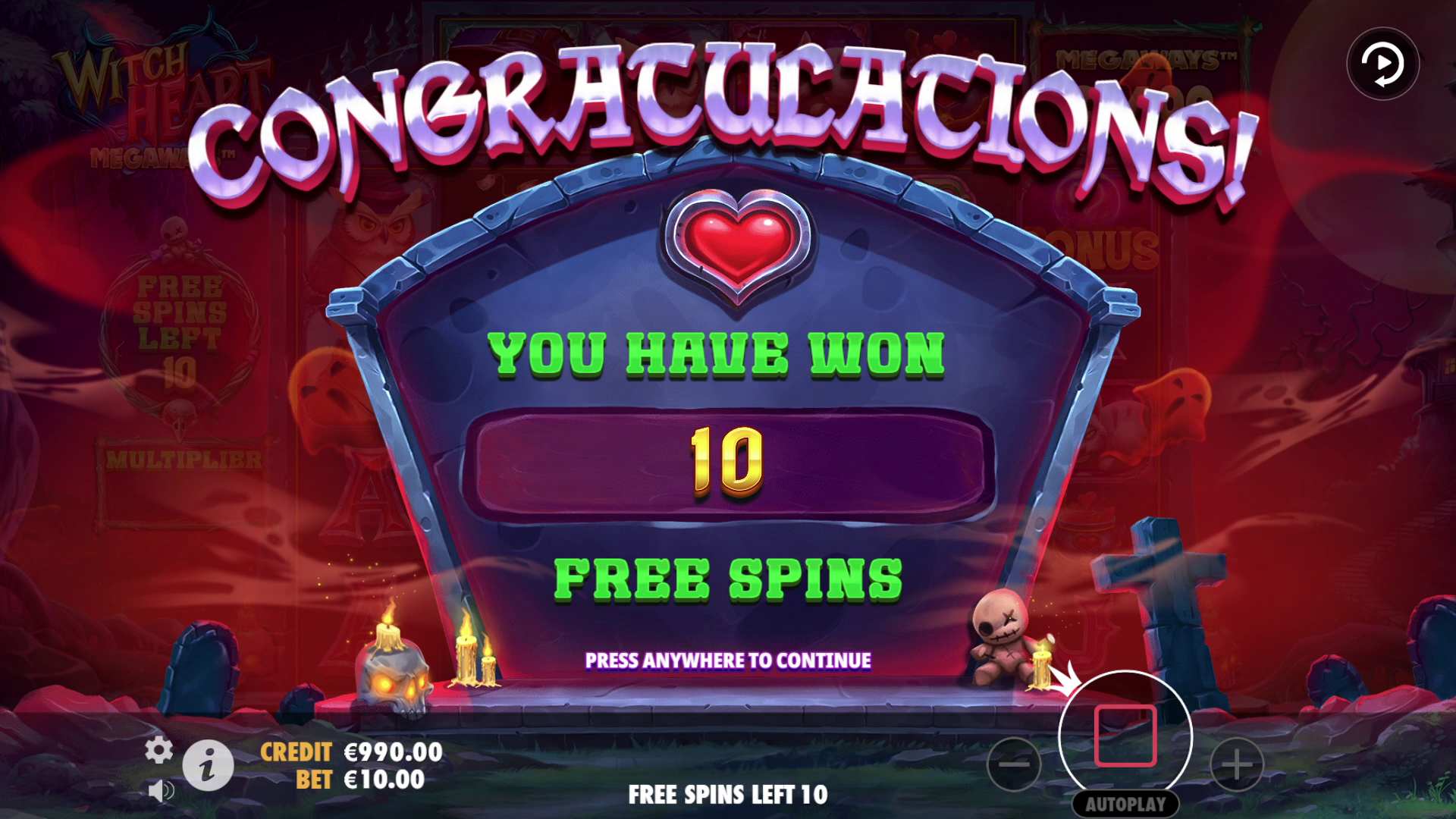 Witch Heart Megaways - Free spins 3