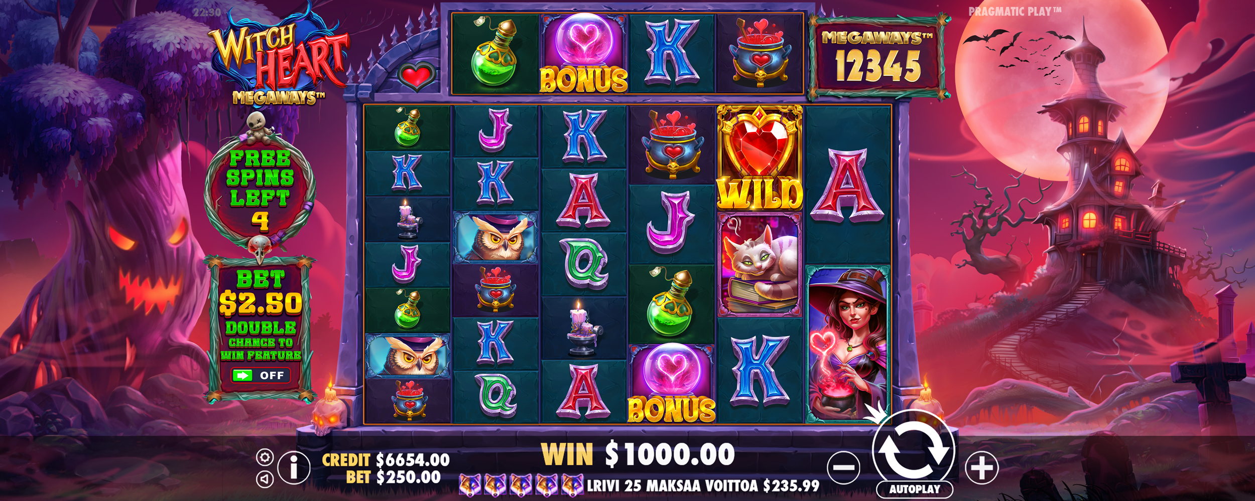 Witch Heart Megaways - Free spins 5