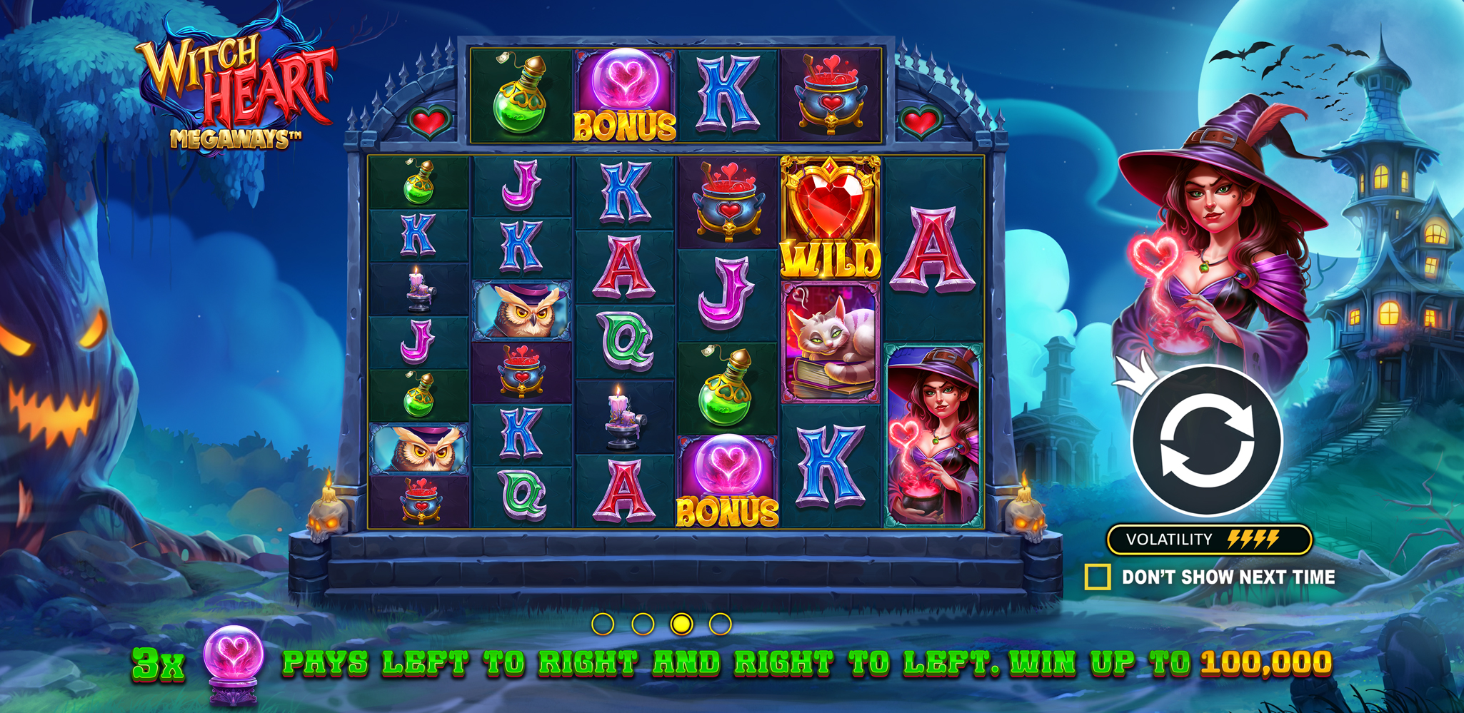 Witch Heart Megaways - Start screen 1
