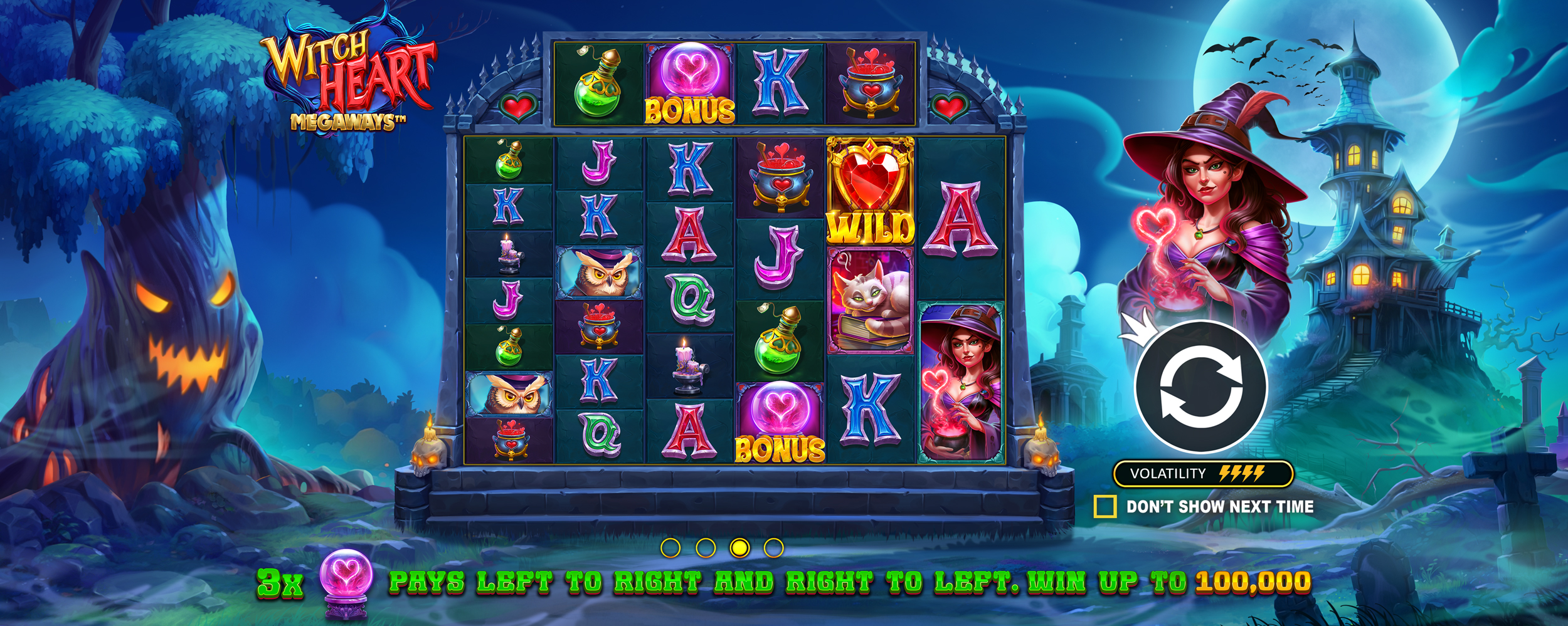 Witch Heart Megaways - Start screen 2