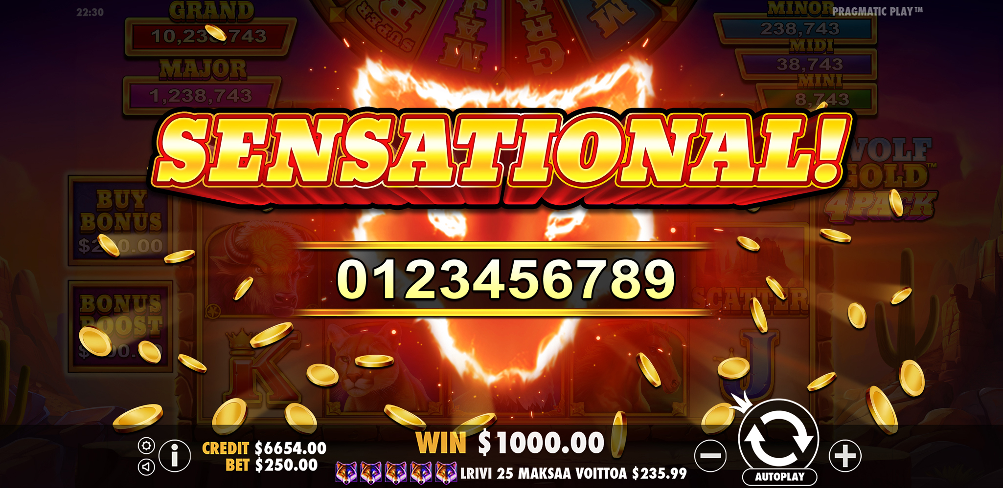 Wolf Gold 4 Pack - Big win 5