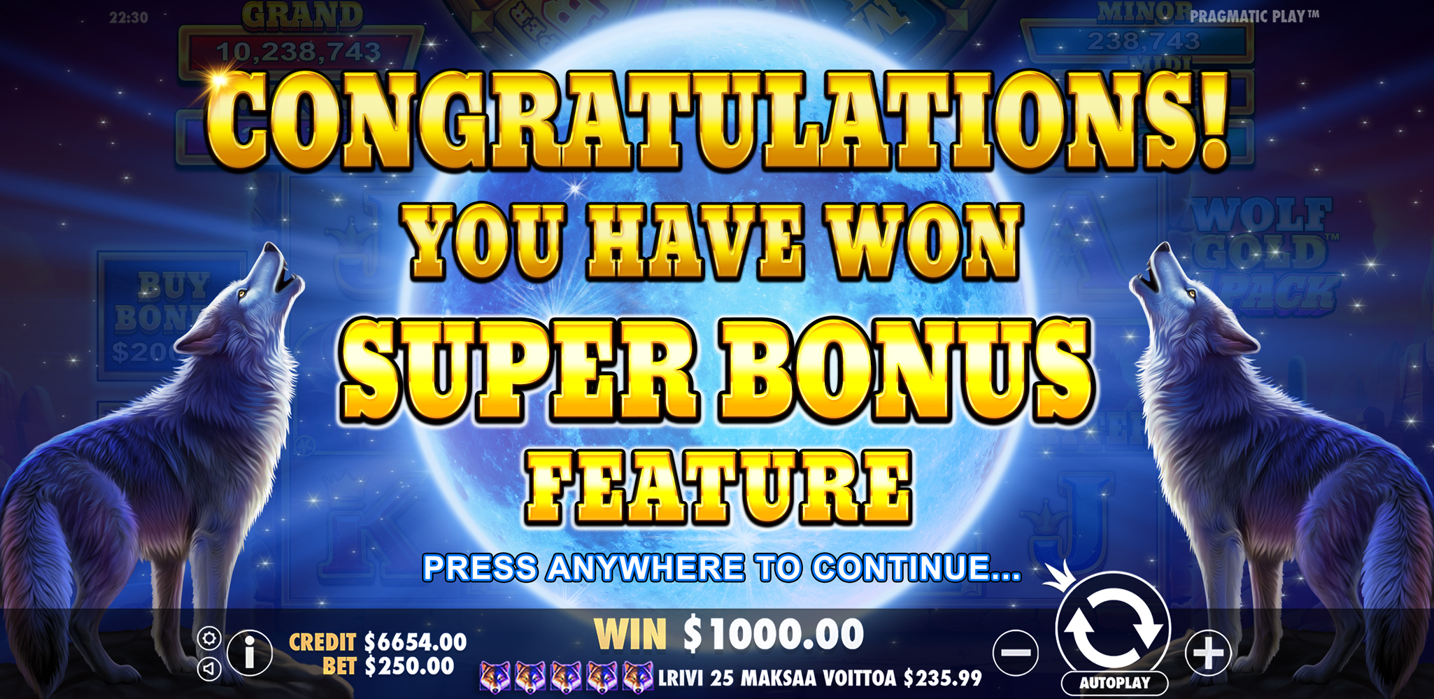 Wolf Gold 4 Pack - Big win 10