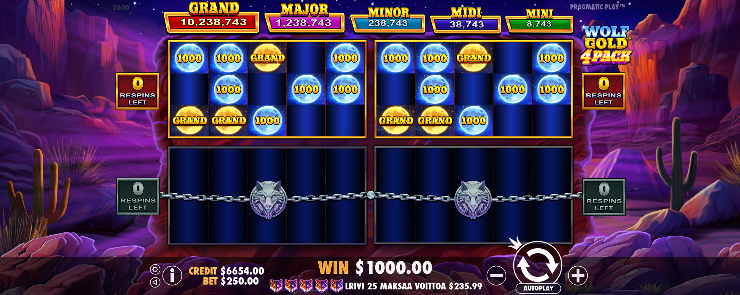 Wolf Gold 4 Pack - Free spins 4