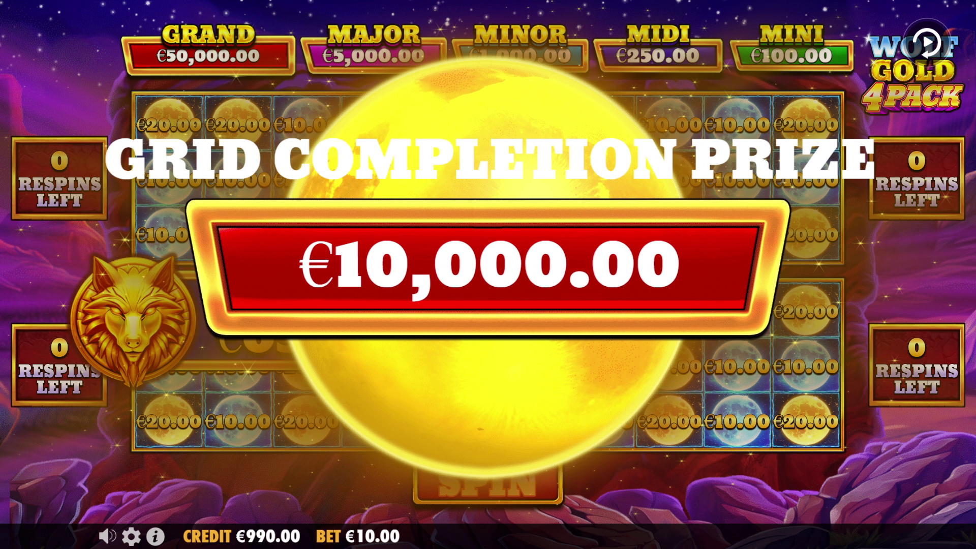Wolf Gold 4 Pack - Big win 12