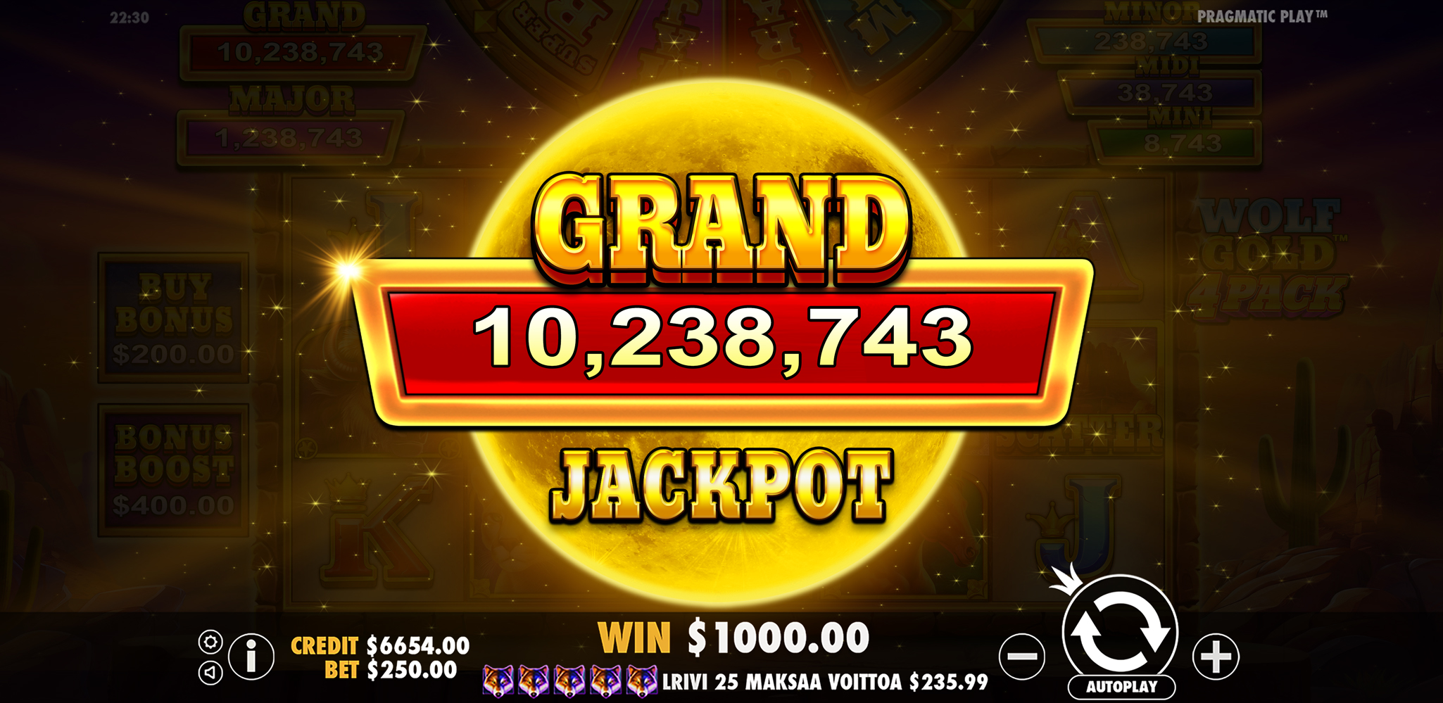 Wolf Gold 4 Pack - Big win 14