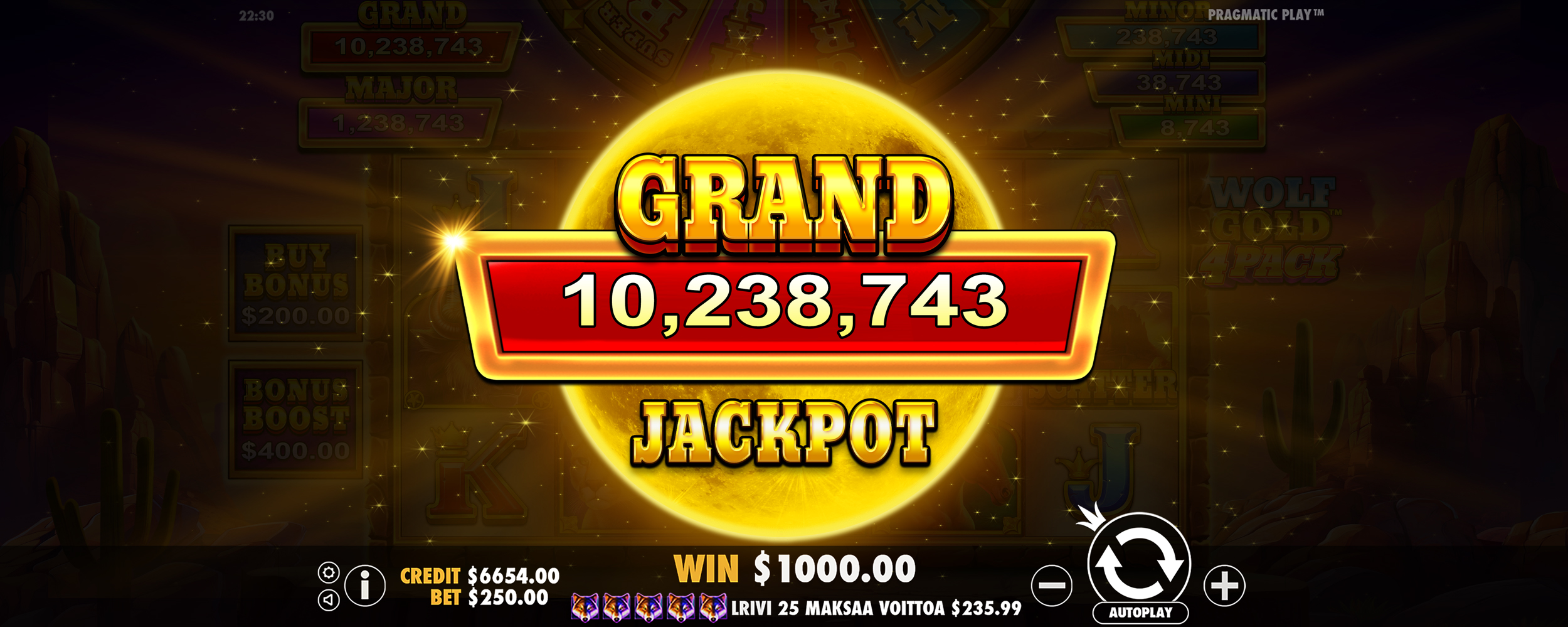 Wolf Gold 4 Pack - Big win 15