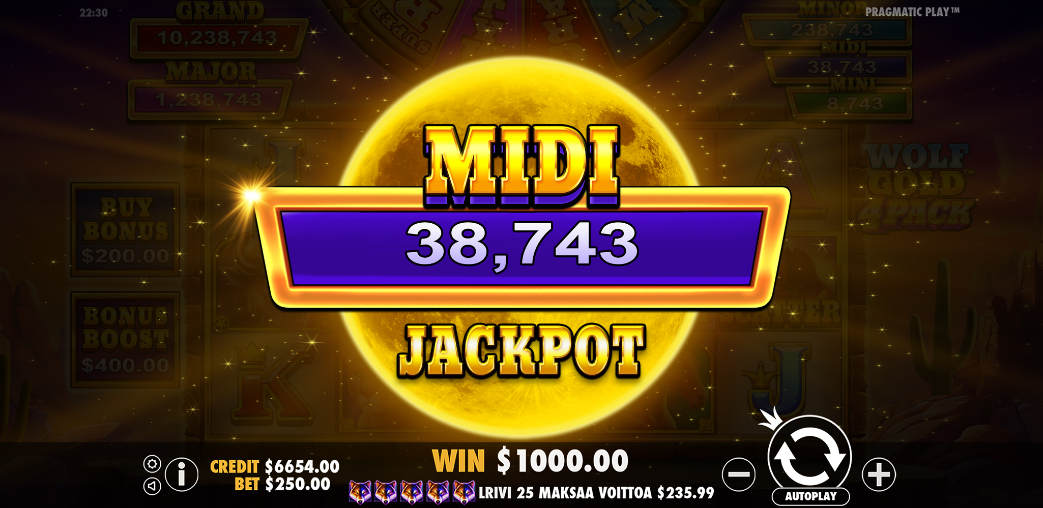Wolf Gold 4 Pack - Big win 18
