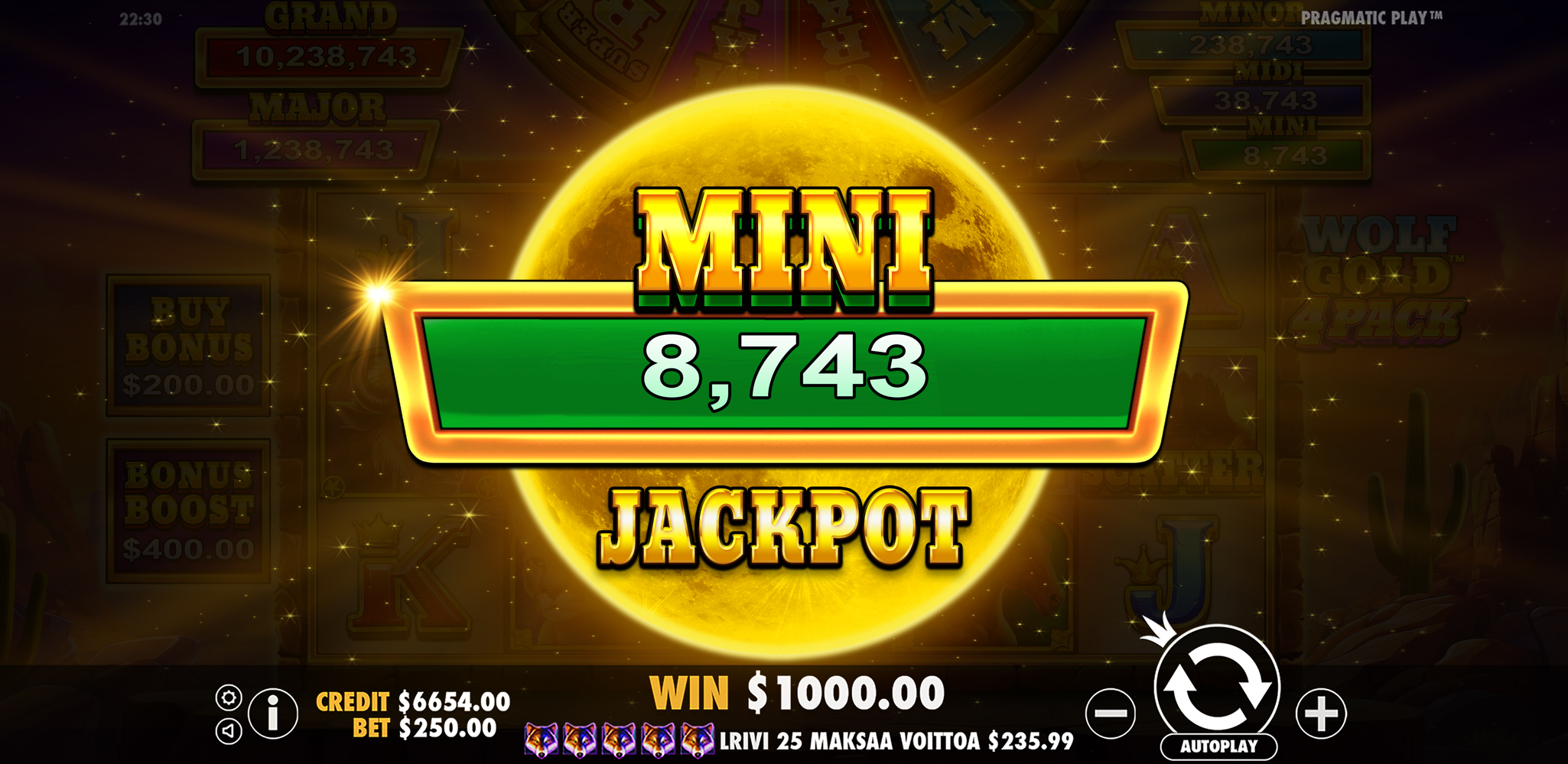 Wolf Gold 4 Pack - Big win 20