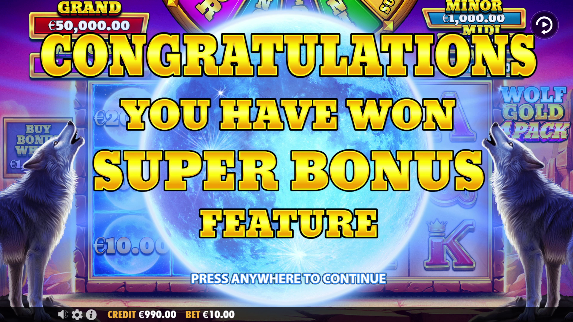 Wolf Gold 4 Pack - Free spins 5