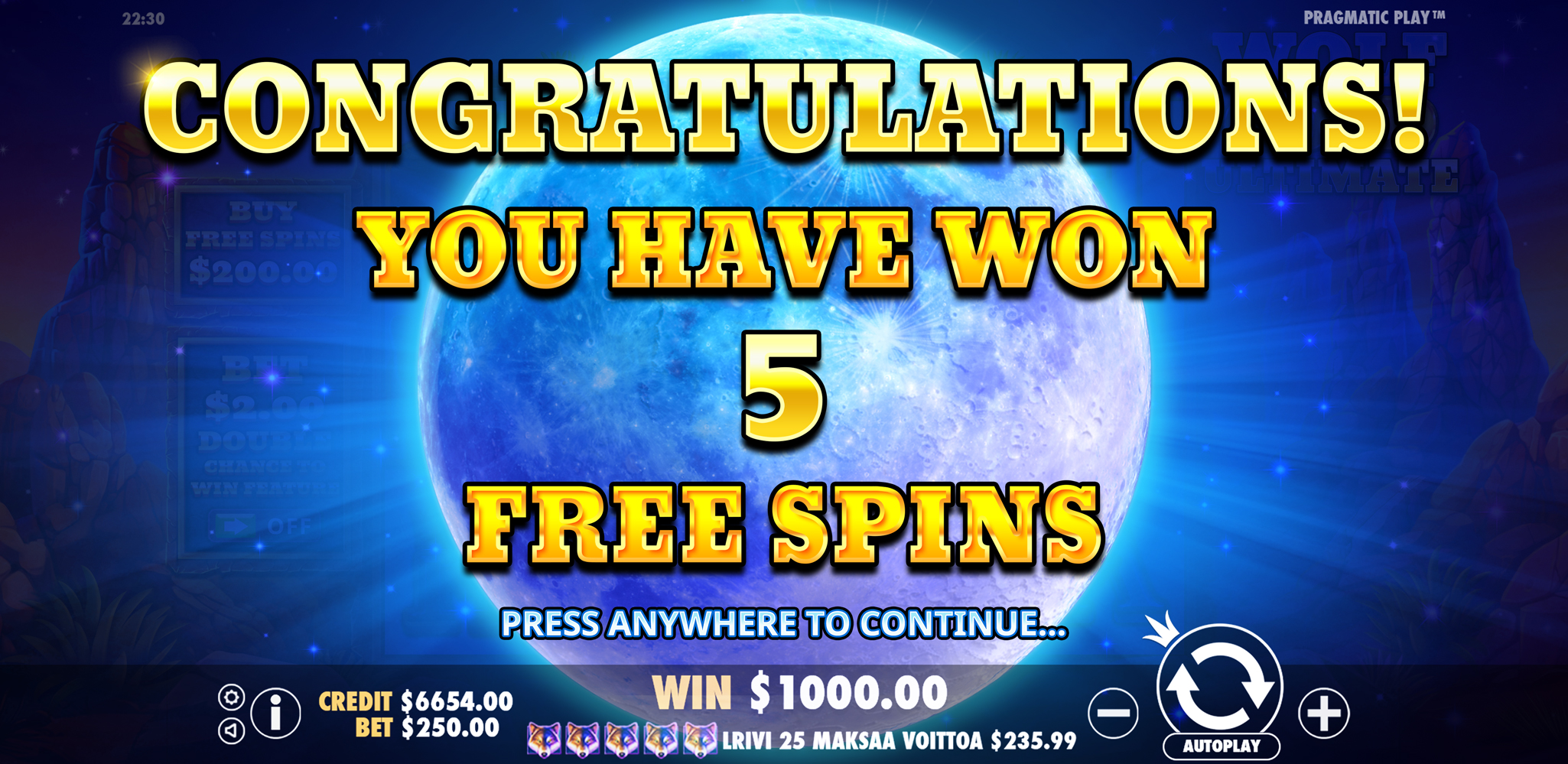 Wolf Gold Ultimate - Free spins 1