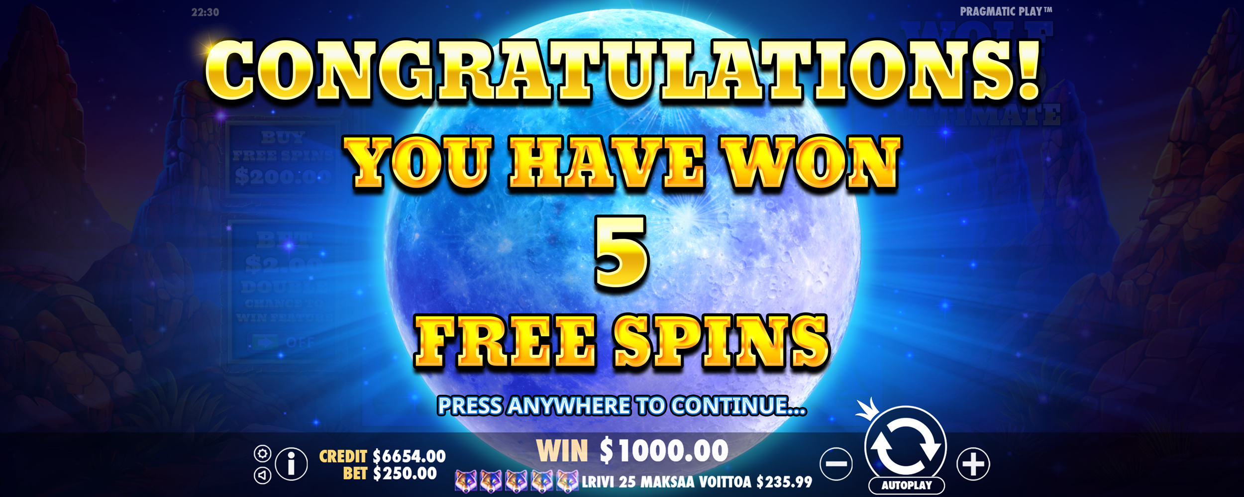 Wolf Gold Ultimate - Free spins 3
