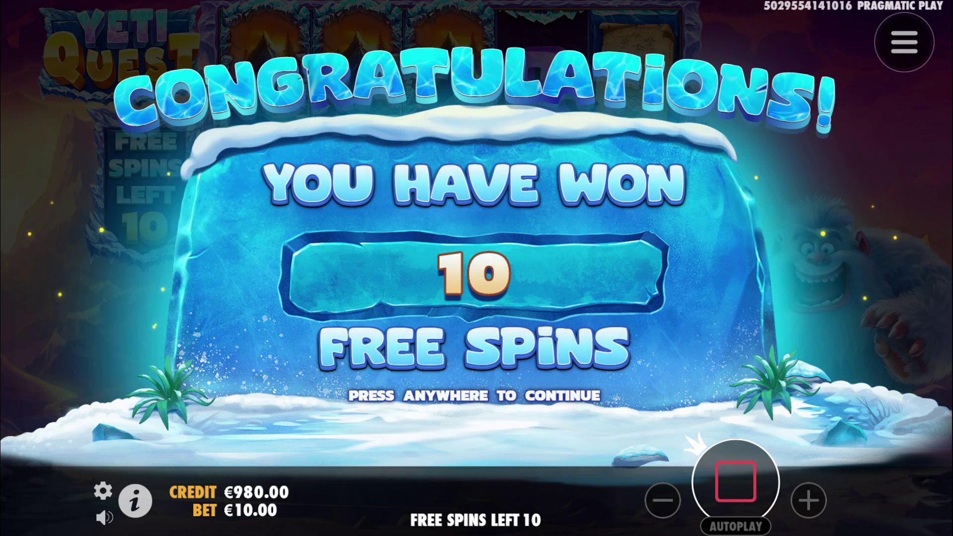 Yeti Quest - Free spins 1